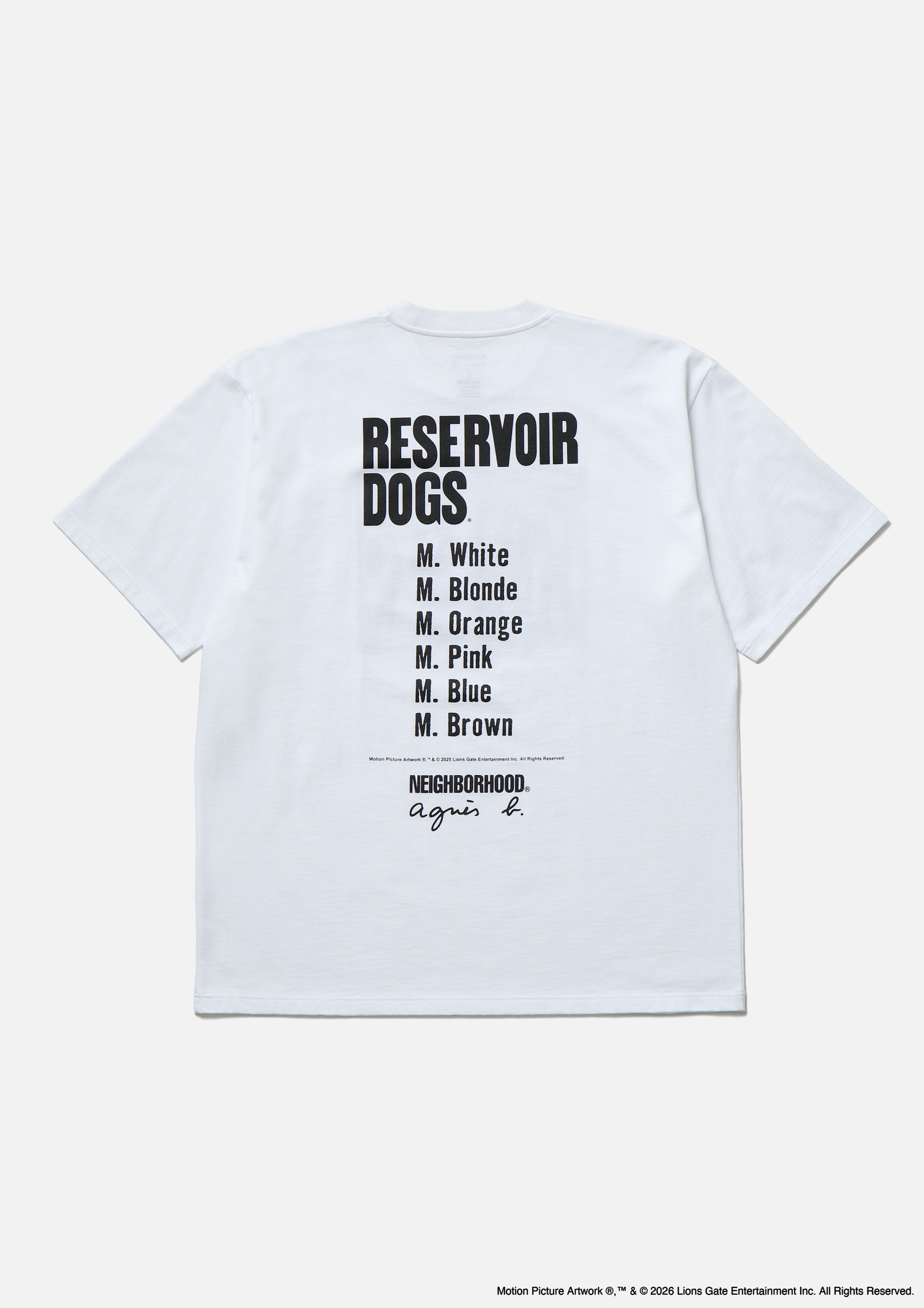 NEIGHBORHOOD® × agnès b. CREWNECK SS XS NH X AGNES B. X RESERVOIR DOGS . CREWNECK SS