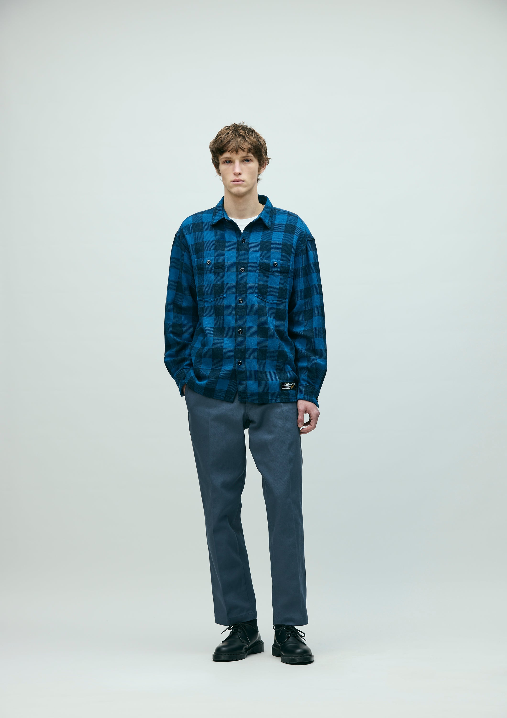 トップス house on the hill L/S Tee (Checker) 80 The Tory Top - Ivory Geo Ditsy – Hill House Home