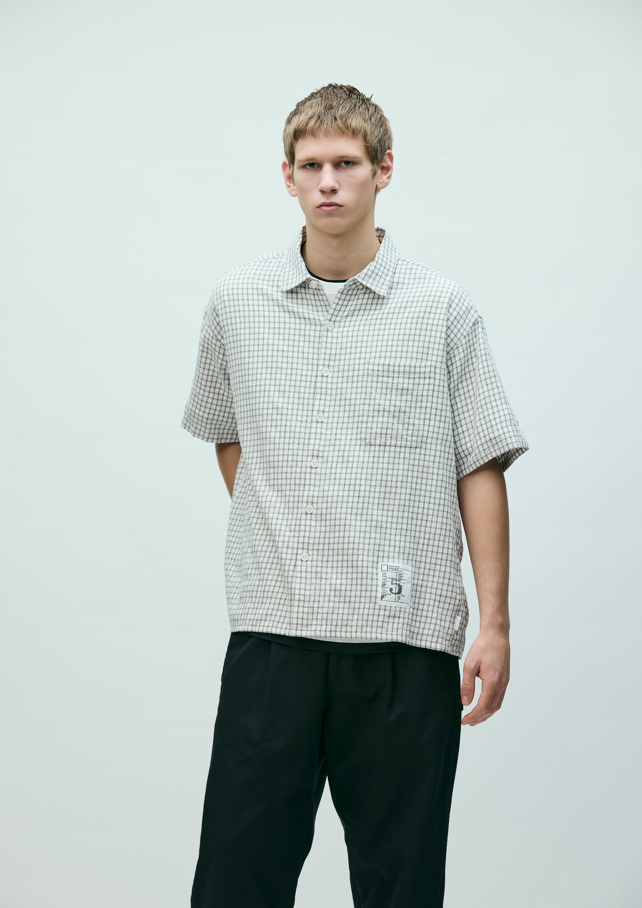 BW . CHECK SHIRT SS