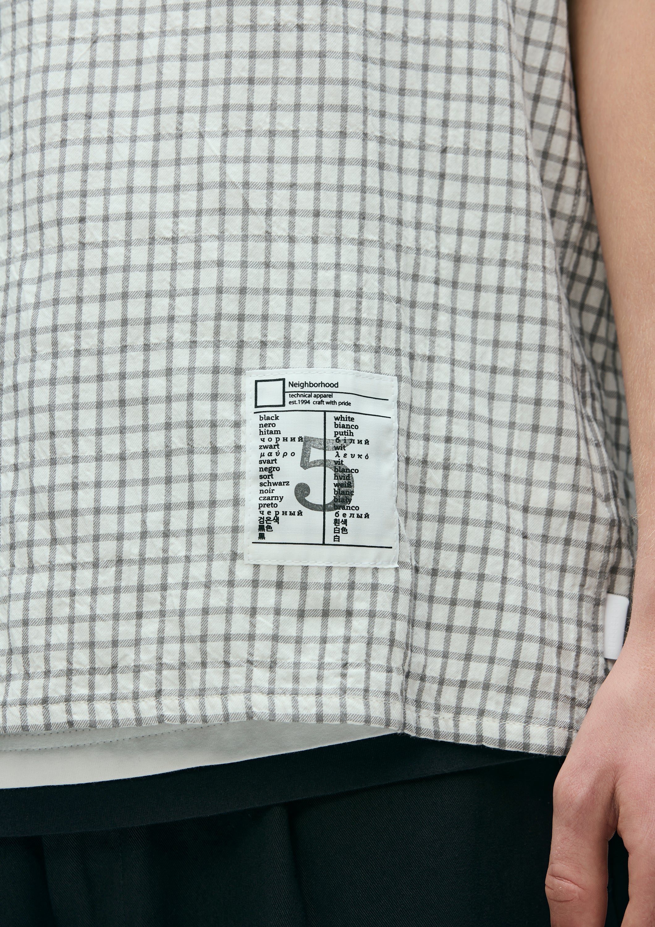 BW . CHECK SHIRT SS