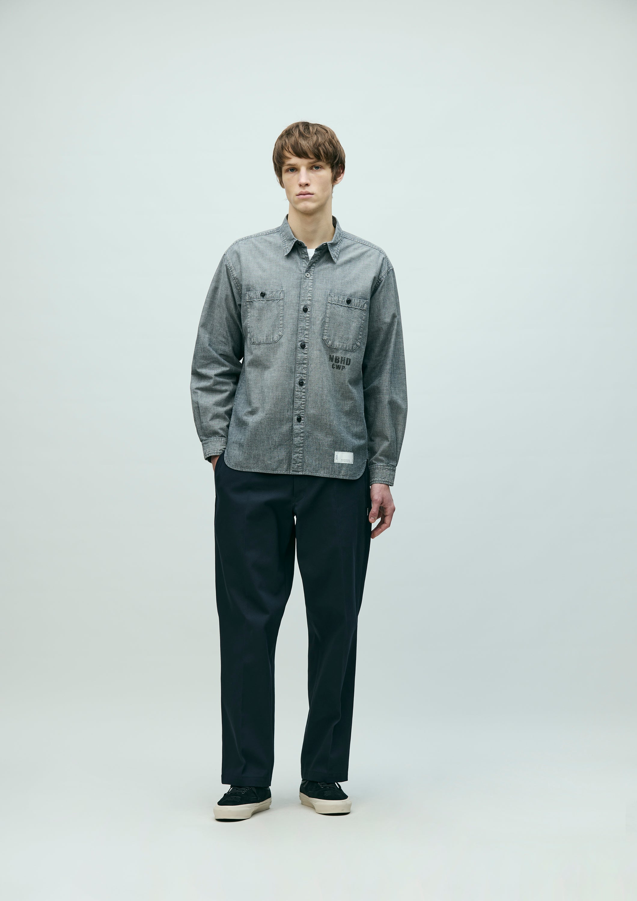 00s NEIGHBORHOOD 半袖 シャンブレーシャツ XL 261AQNH-SHM08_BK_1.jpg?v=