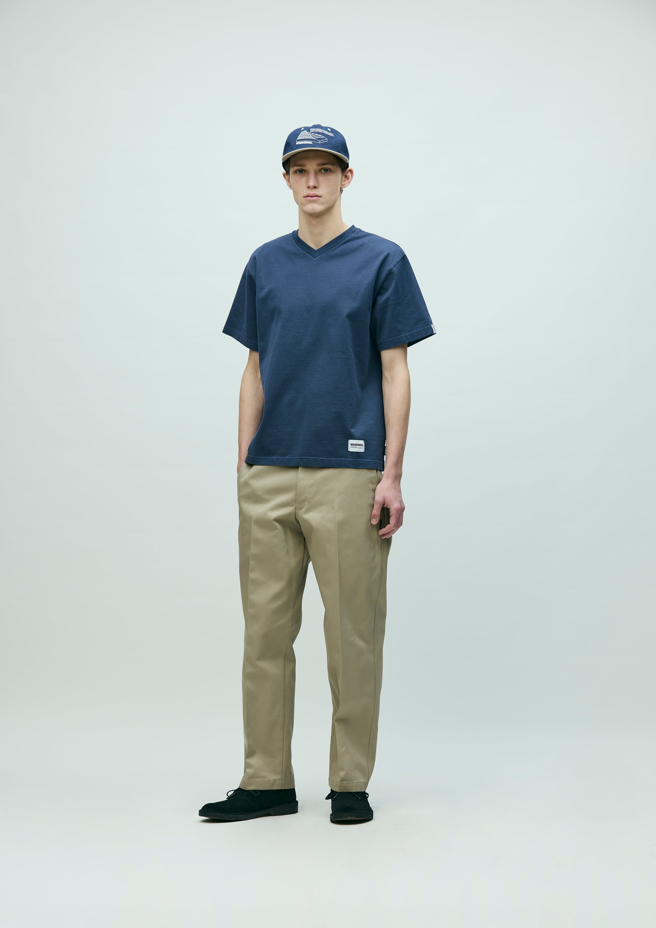 ボーダーズアットバルコニー  Vネック ブラウス Victoria V Neck Shift Blouse Navy (Backorder) – Hollyhoque