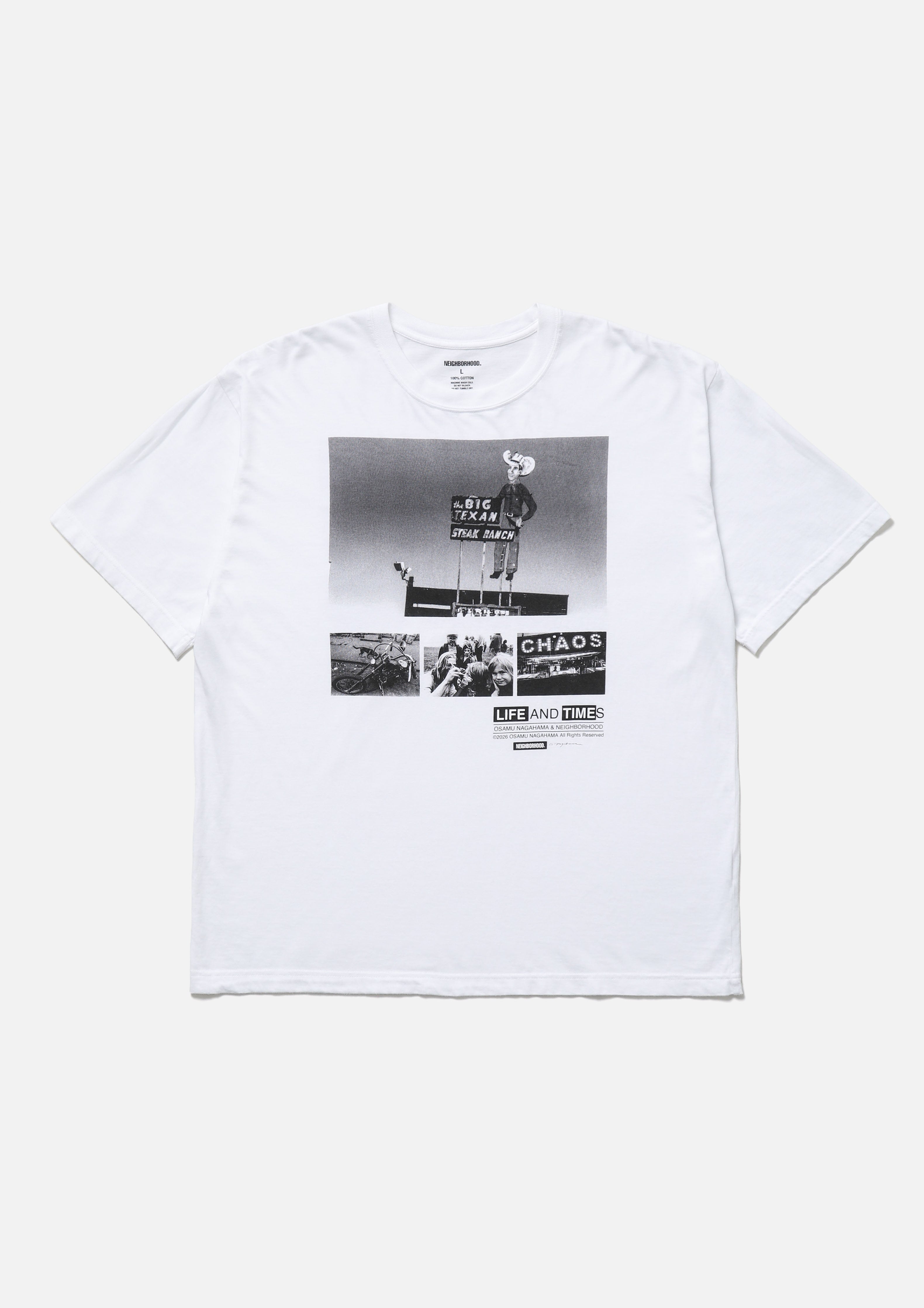 NH X OSAMU NAGAHAMA TEE SS-4 WHITE 未使用 NH X OSAMU NAGAHAMA . TEE SS-4