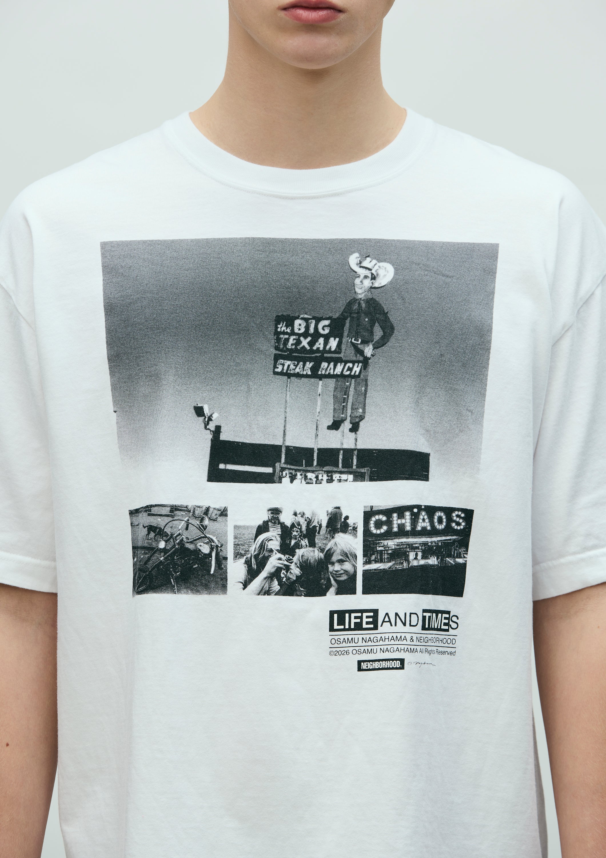 NH X OSAMU NAGAHAMA TEE SS-4 WHITE 未使用 NH X OSAMU NAGAHAMA . TEE SS-4