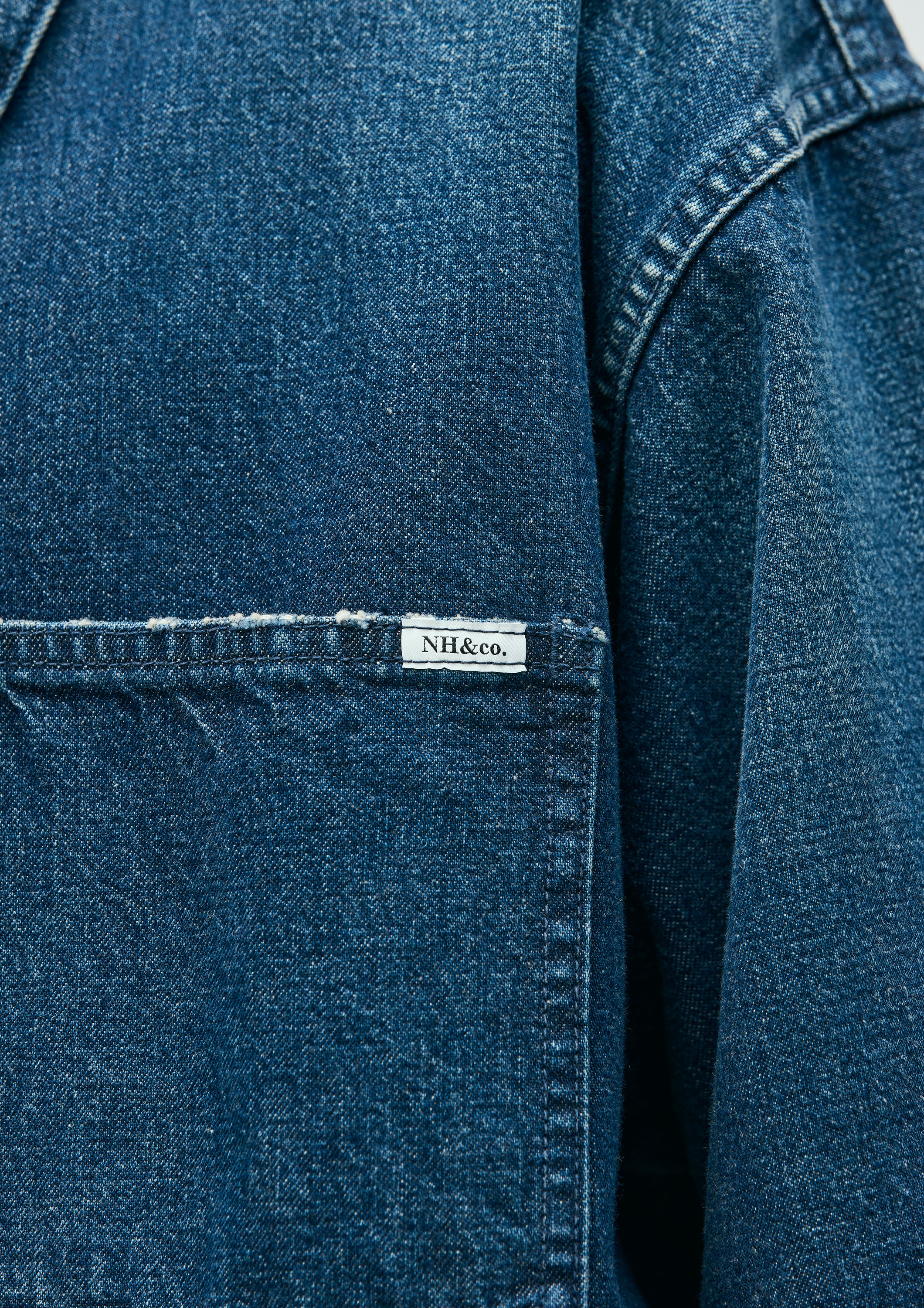 WASHED DENIM COVERALL JACKET