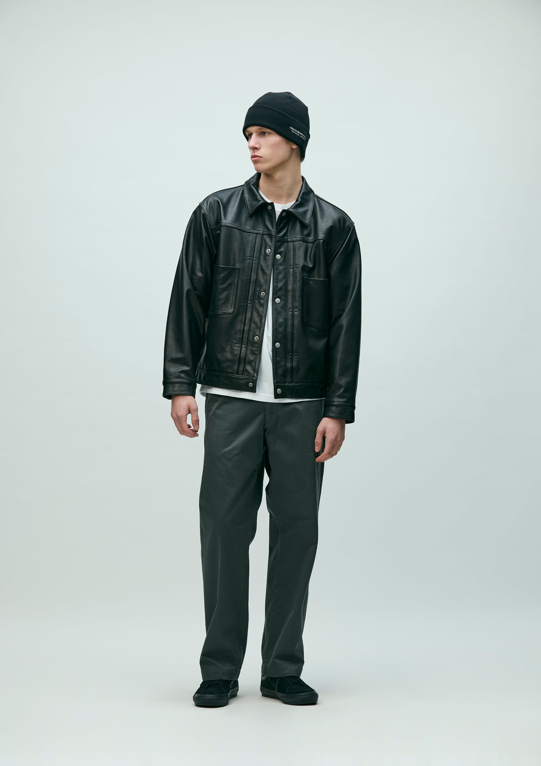 Manly Make 黒 レザージャケット LL レザージャケット LEATHER TYPEー2 JACKET