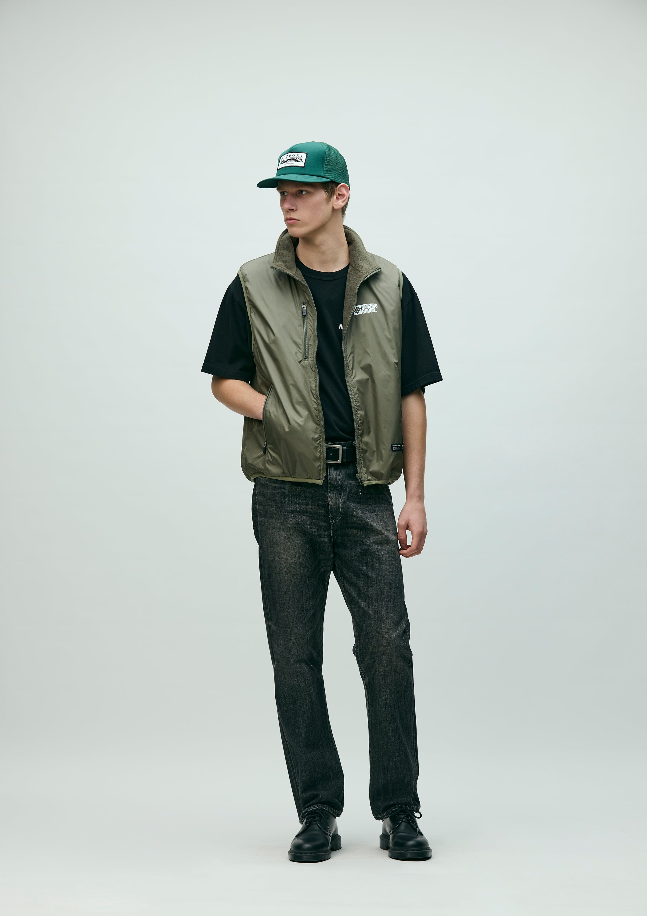 NEIGHBORHOOD TYPE NH-MM ベスト グレー SOFTSHELL VEST