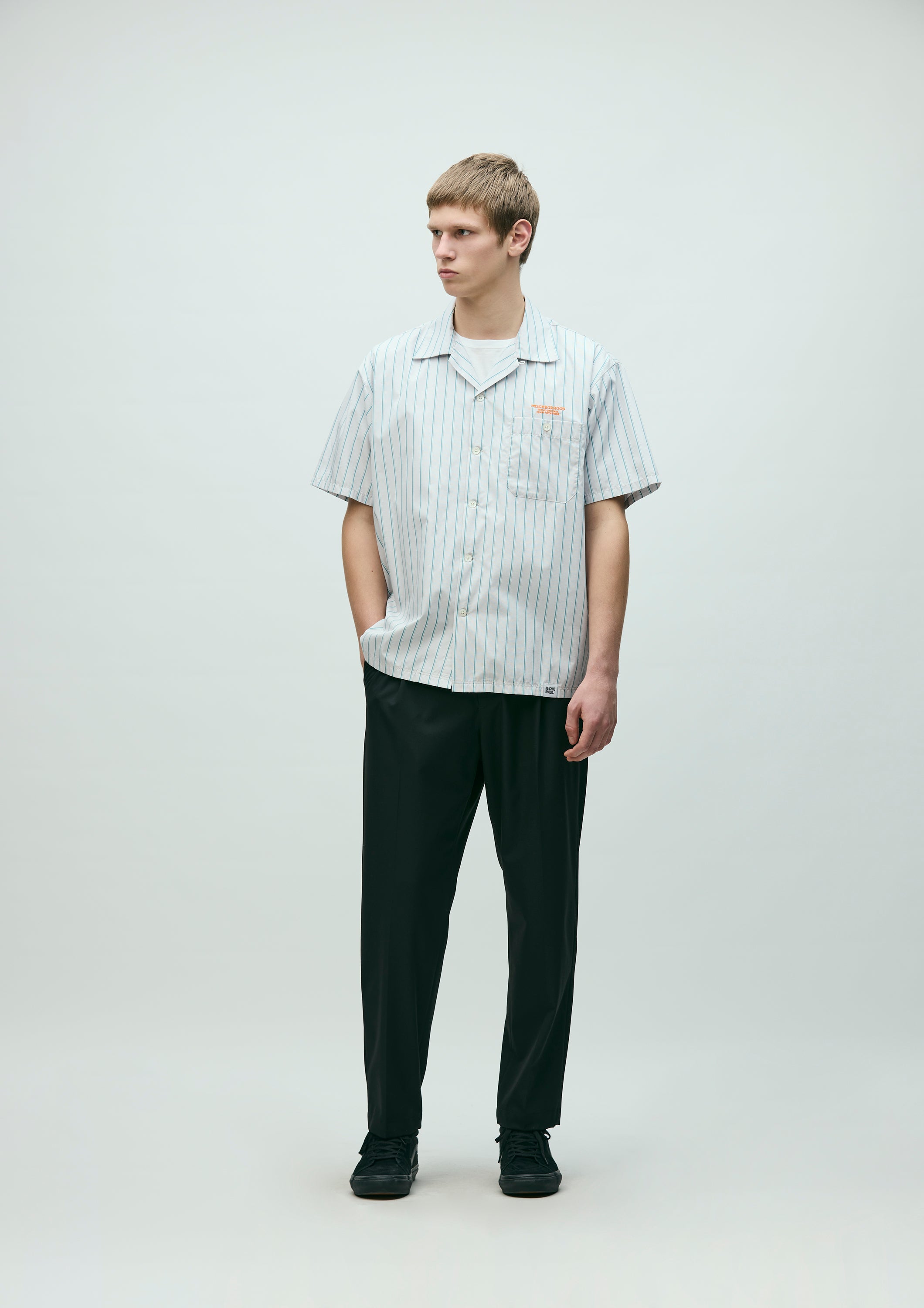 STRIPE WORK SHIRT SS