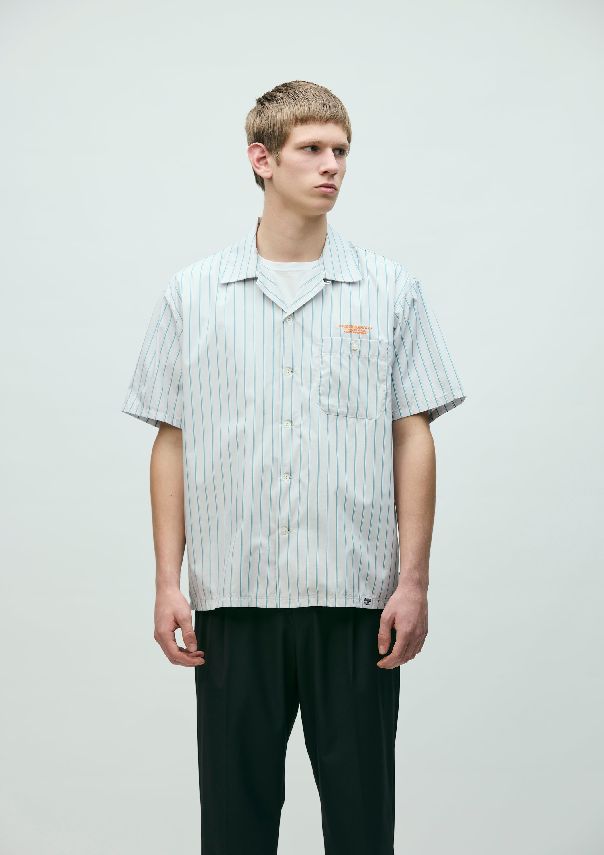 STRIPE WORK SHIRT SS