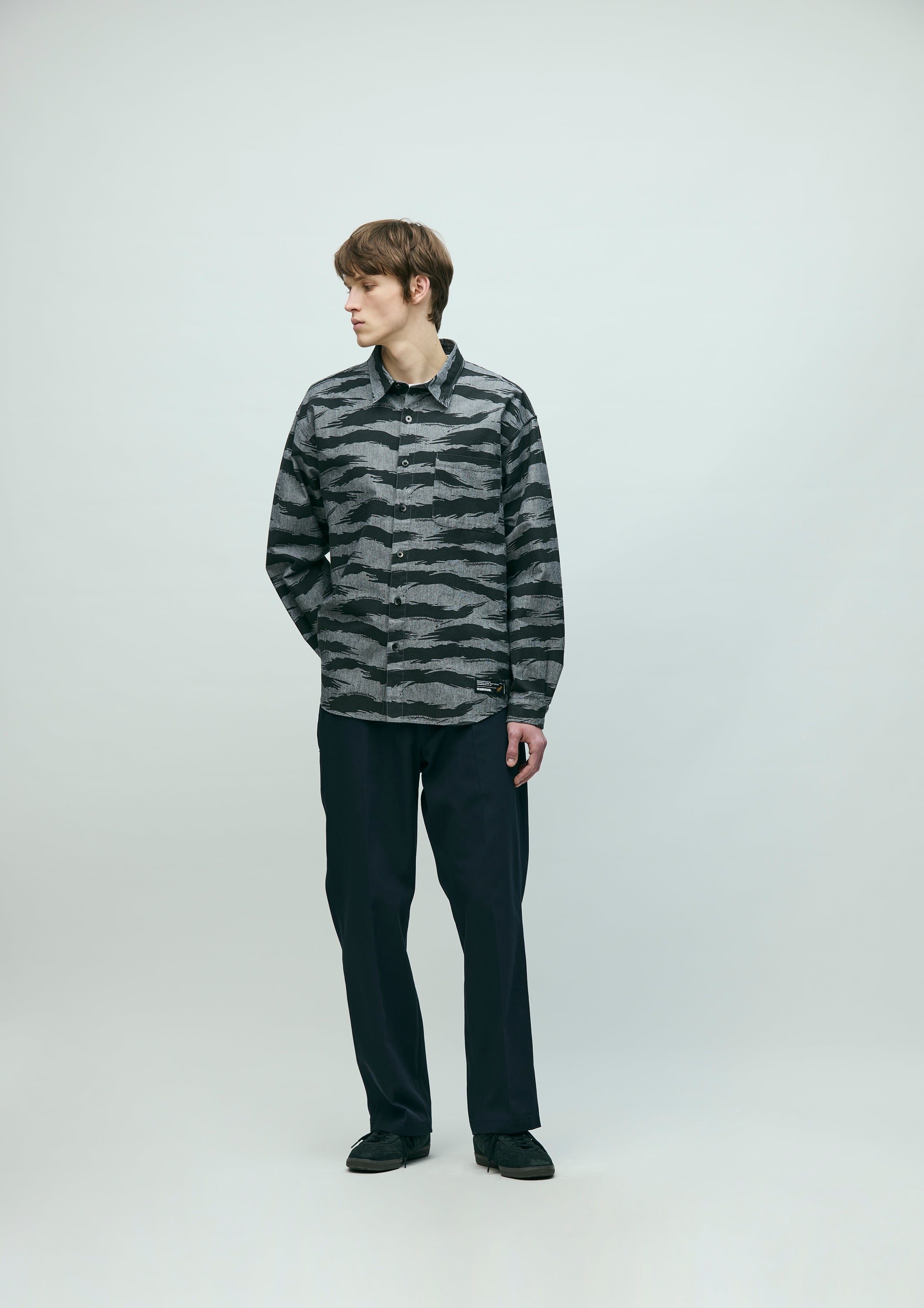 トップス neighborhood camo pattern chambray shirt CAMO PATTERN CHAMBRAY SHIRT LS
