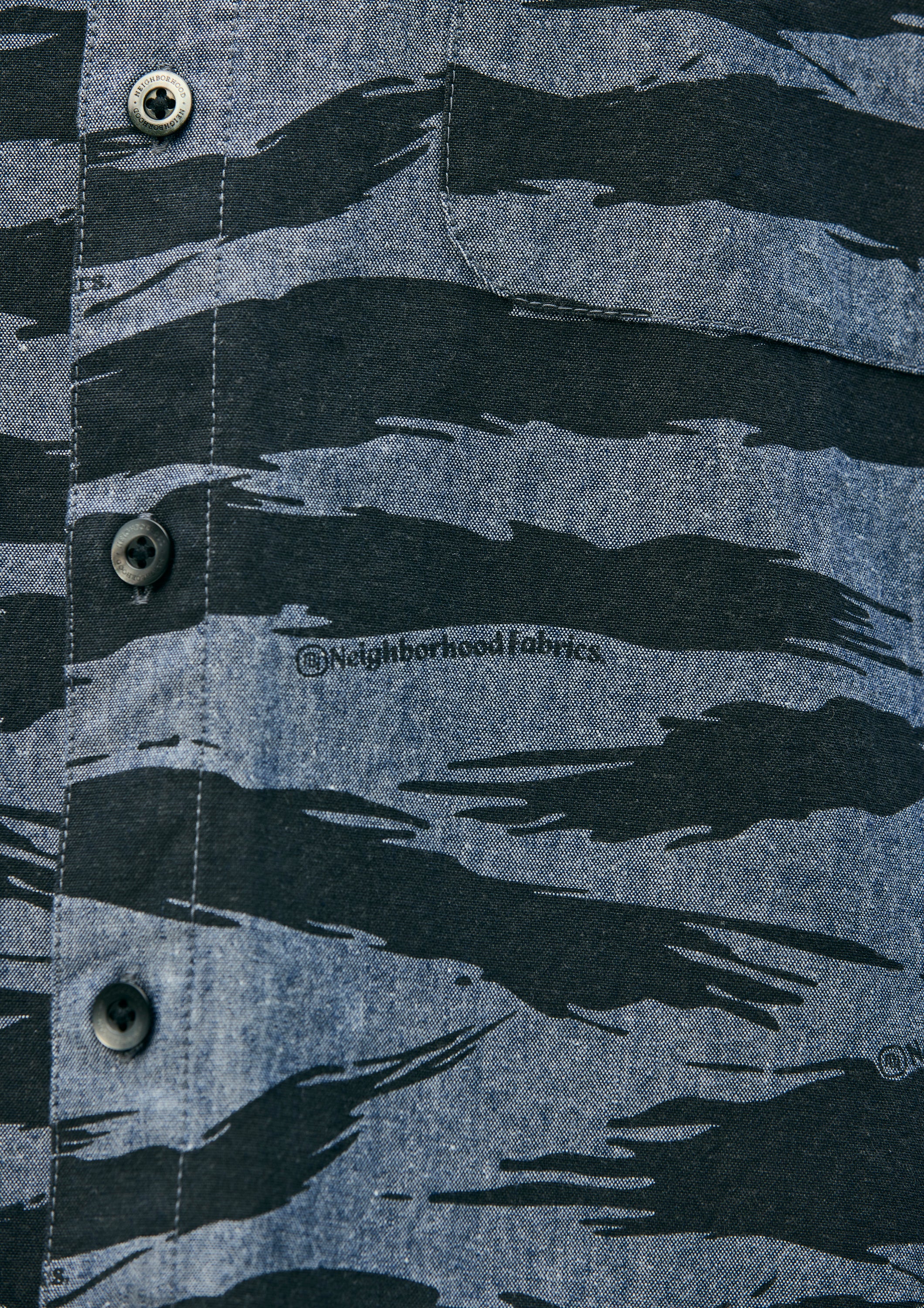 CAMO PATTERN CHAMBRAY SHIRT SS