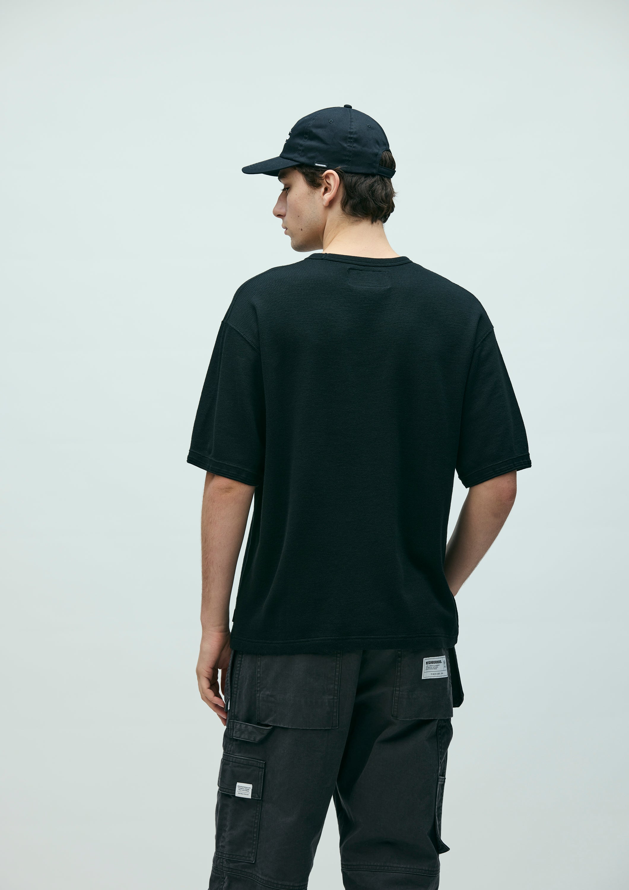HONEYCOMB FABRIC CREWNECK SS