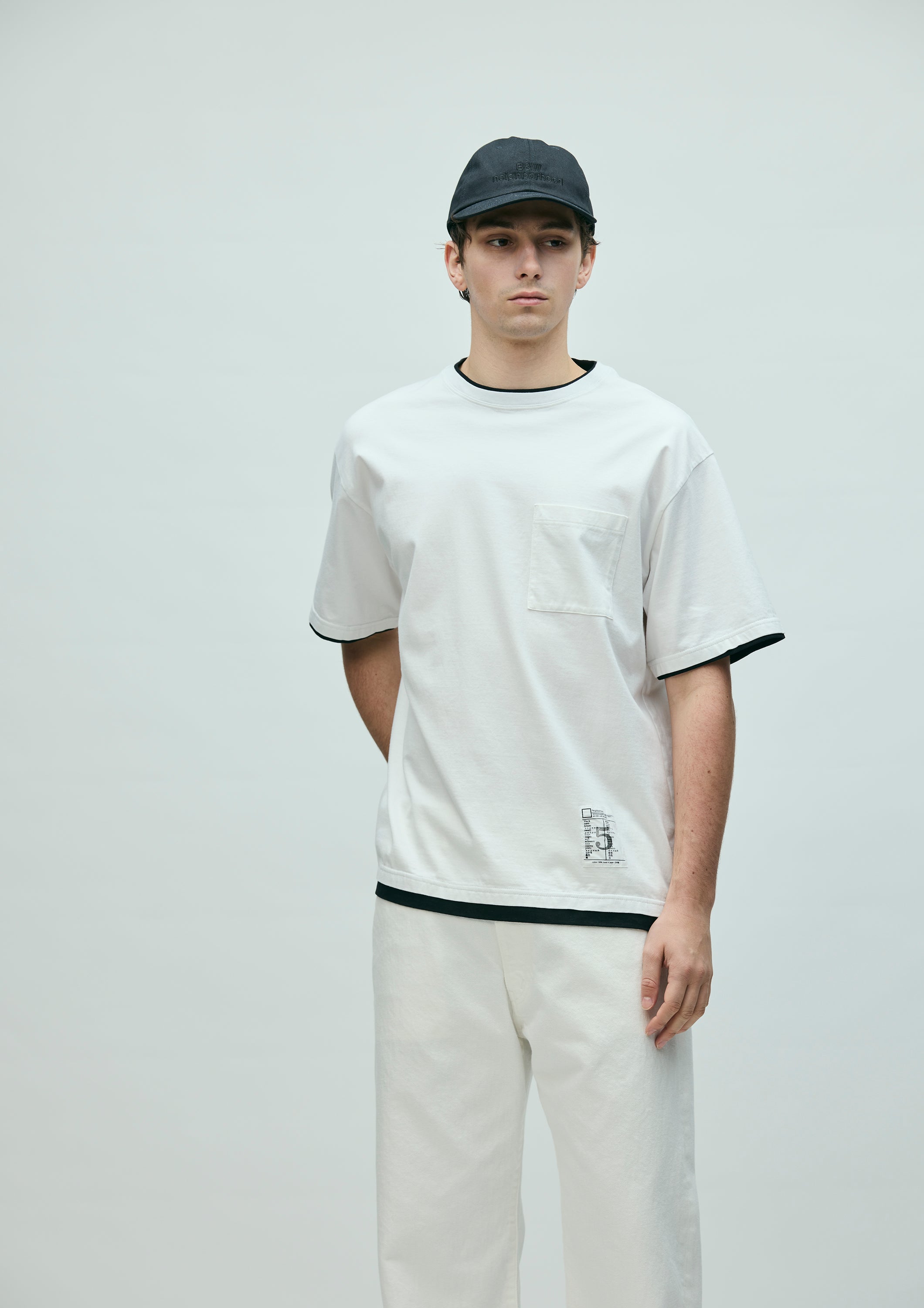 BW . LAYERED TRIM CREWNECK SS