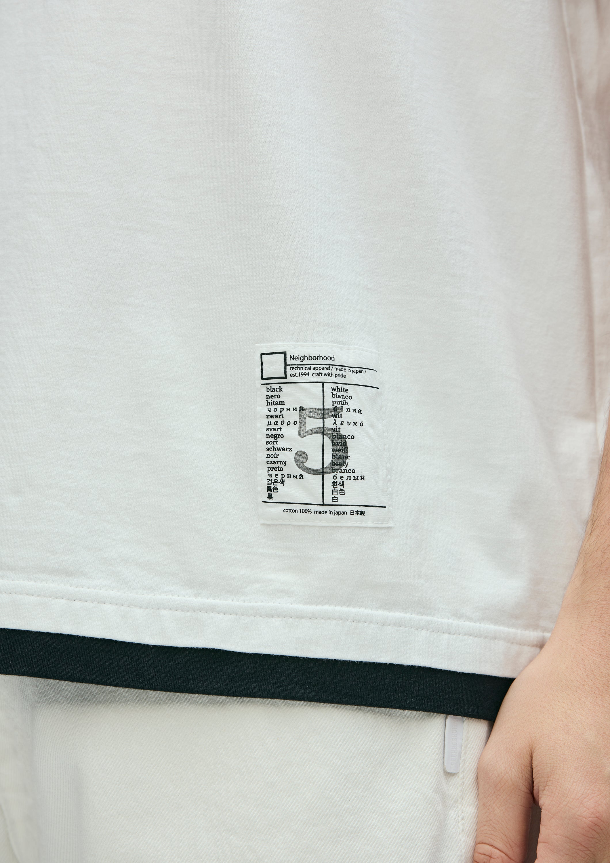 BW . LAYERED TRIM CREWNECK SS