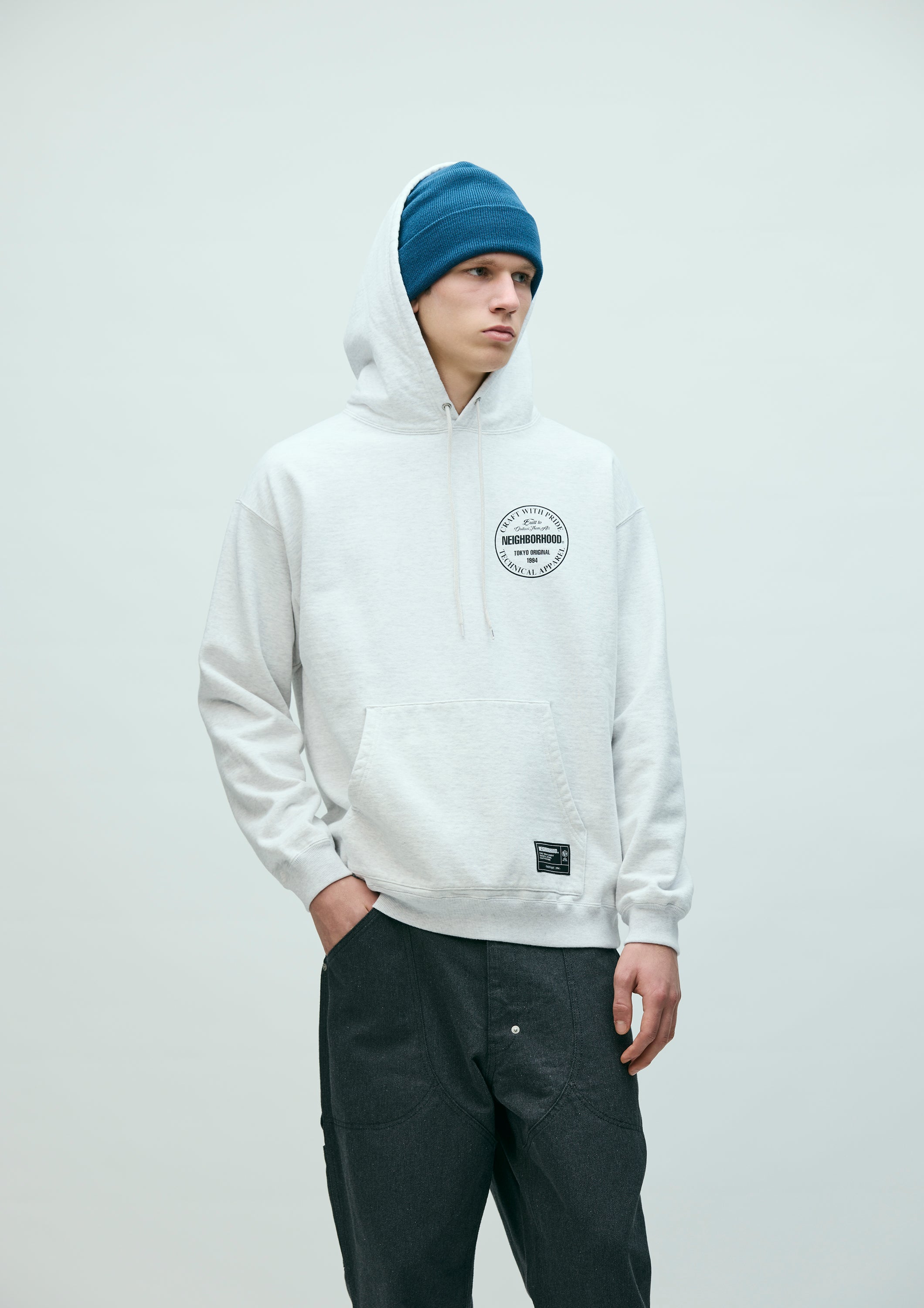 トップス NEIGHBORHOOD STAPLE SWEAT HOODIE LS Neighborhood - Staple Sweat Zip Hoodie LS in Khaki – Stoy
