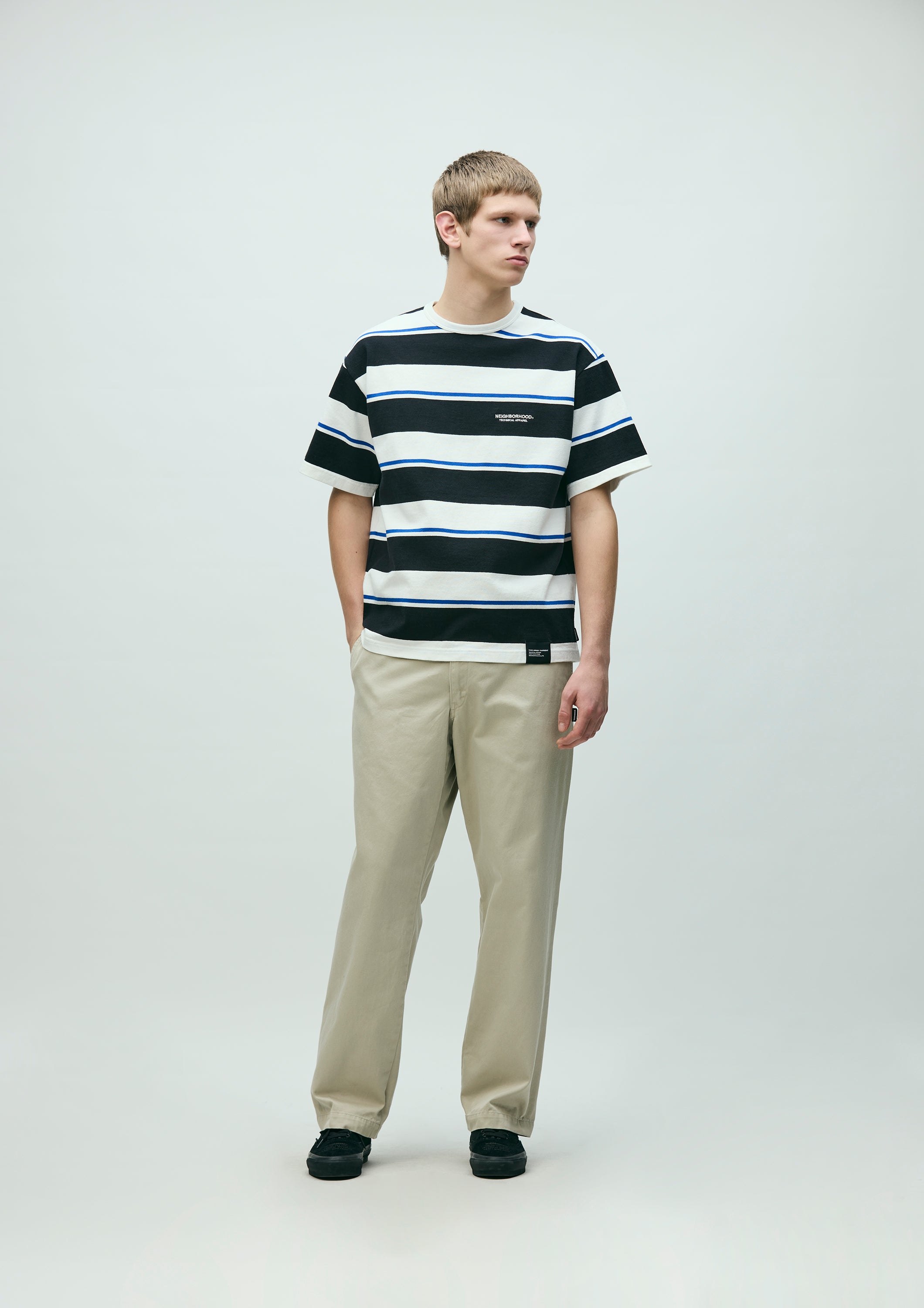 BORDER CREW NECK SS