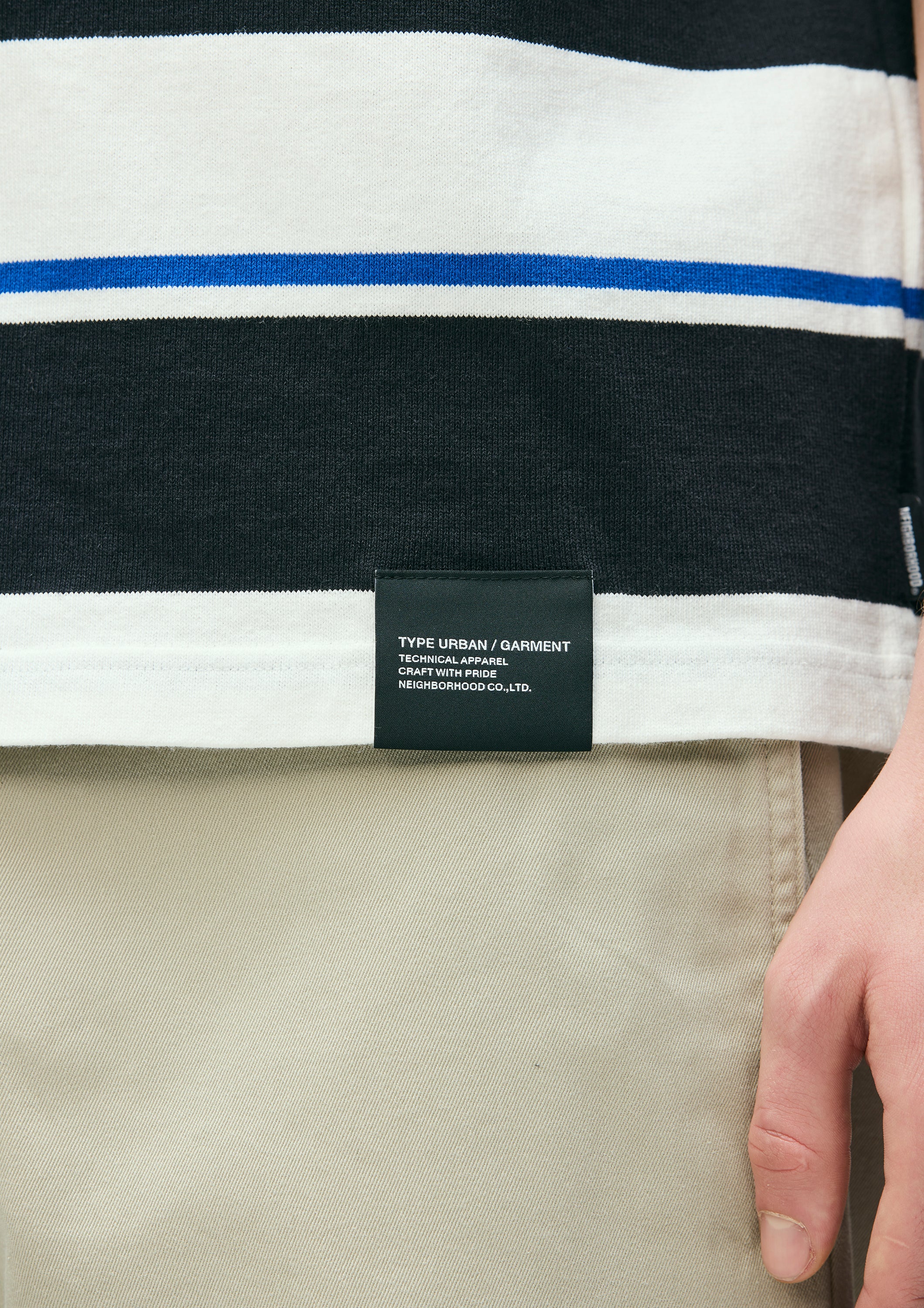 BORDER CREW NECK SS