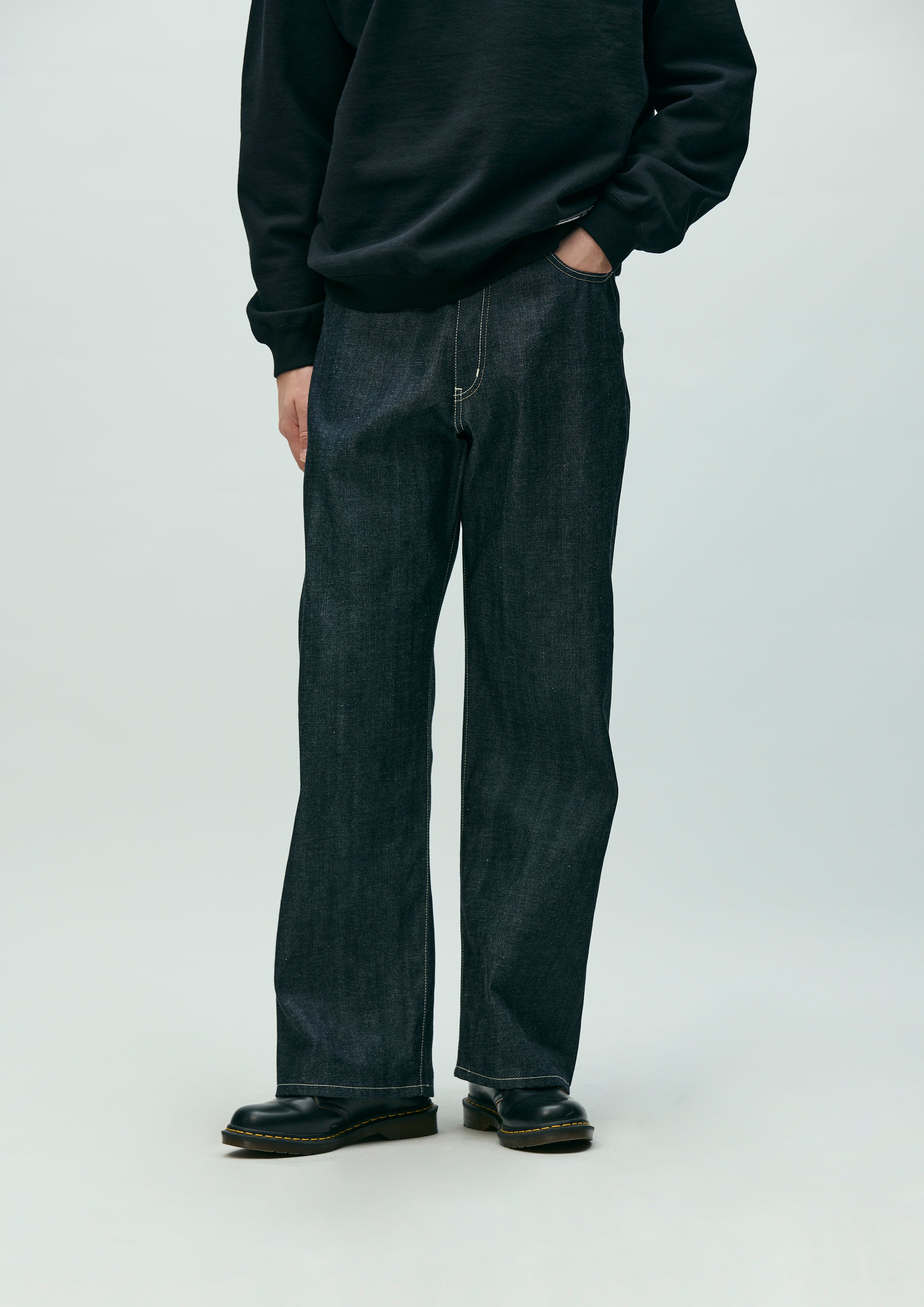 RIGID DENIM DP WIDE PANTS