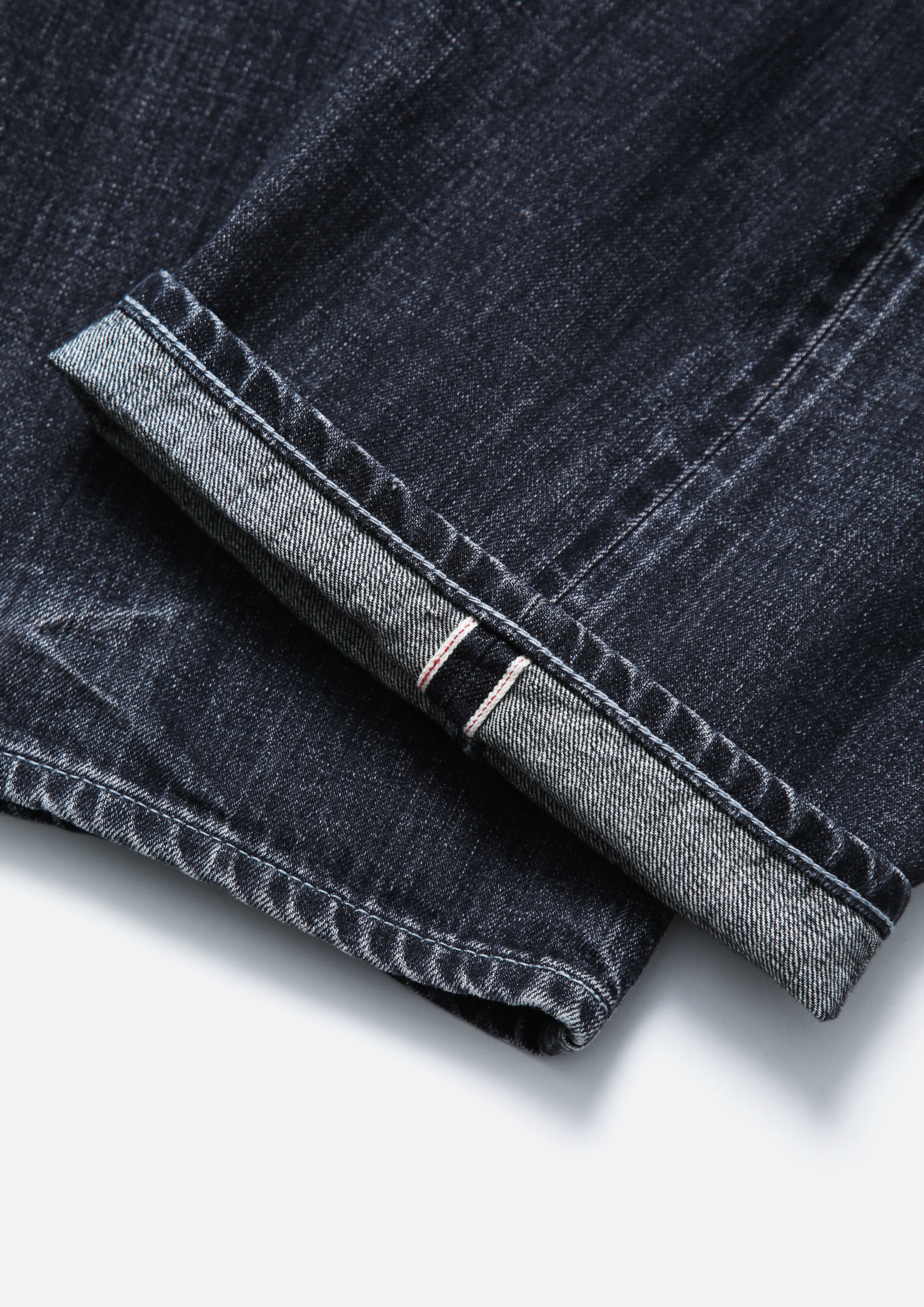 WASHED DENIM DP WIDE PANTS