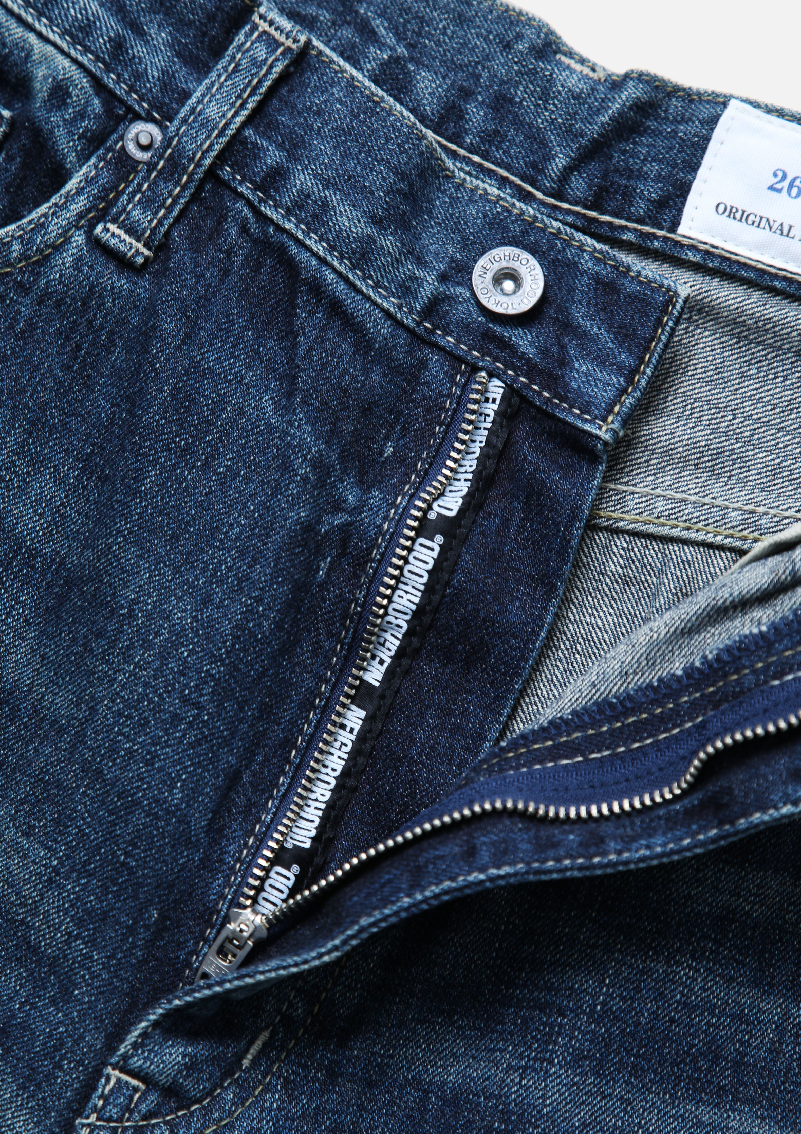WASHED DENIM DP BASIC PANTS