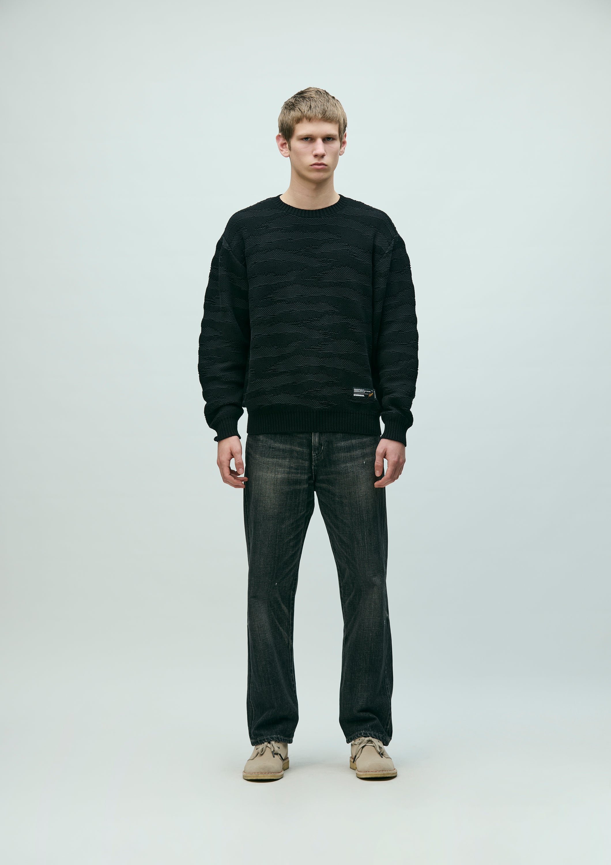 WASHED DENIM DP BASIC PANTS