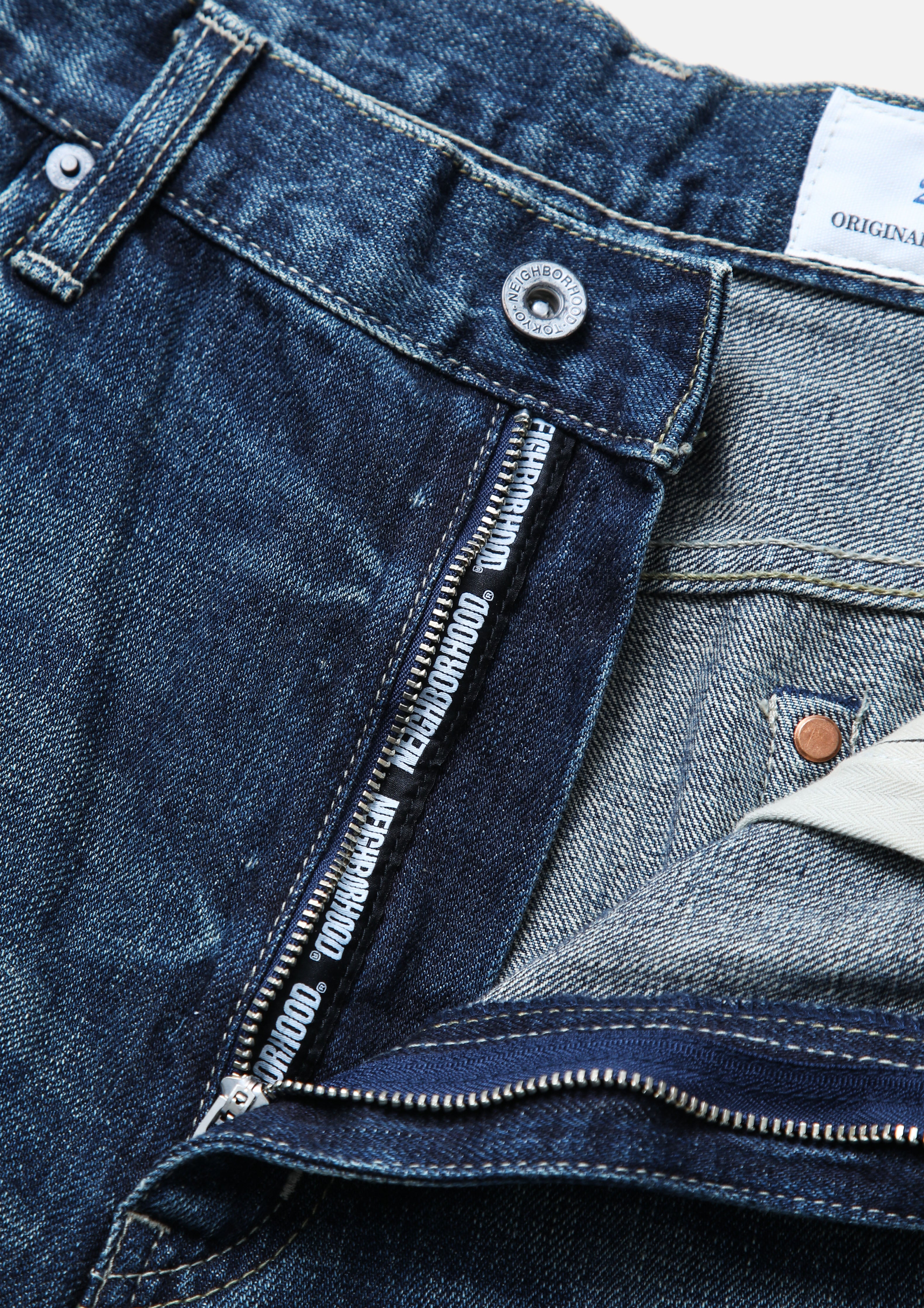 WASHED DENIM DP MID PANTS