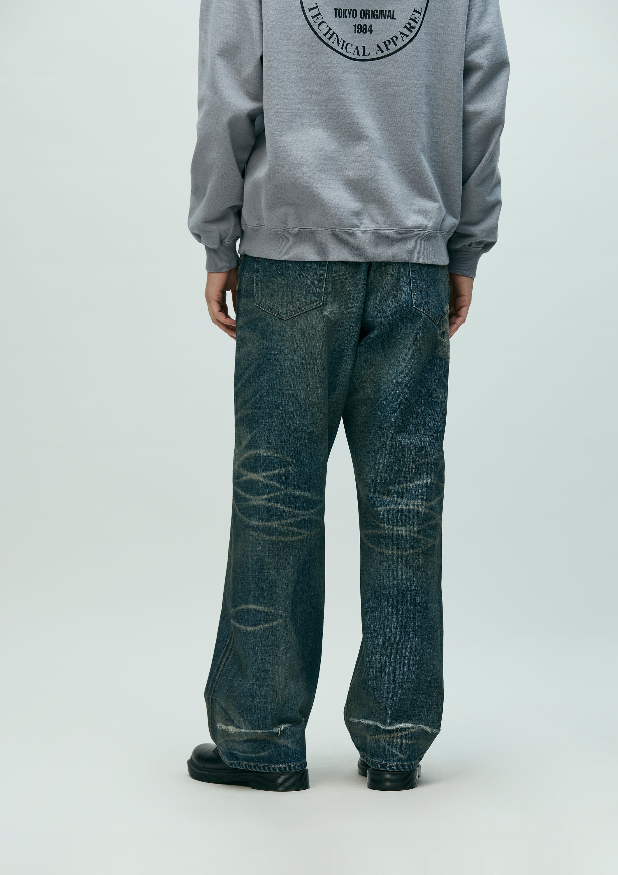 SAVAGE DENIM DP WIDE PANTS