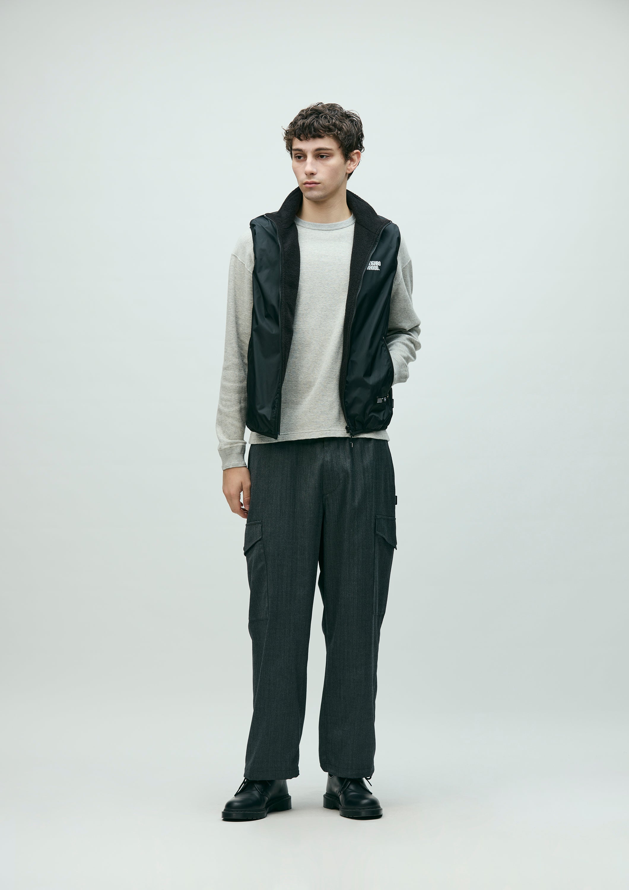 PATTERNED WIDE CARGO PANTS