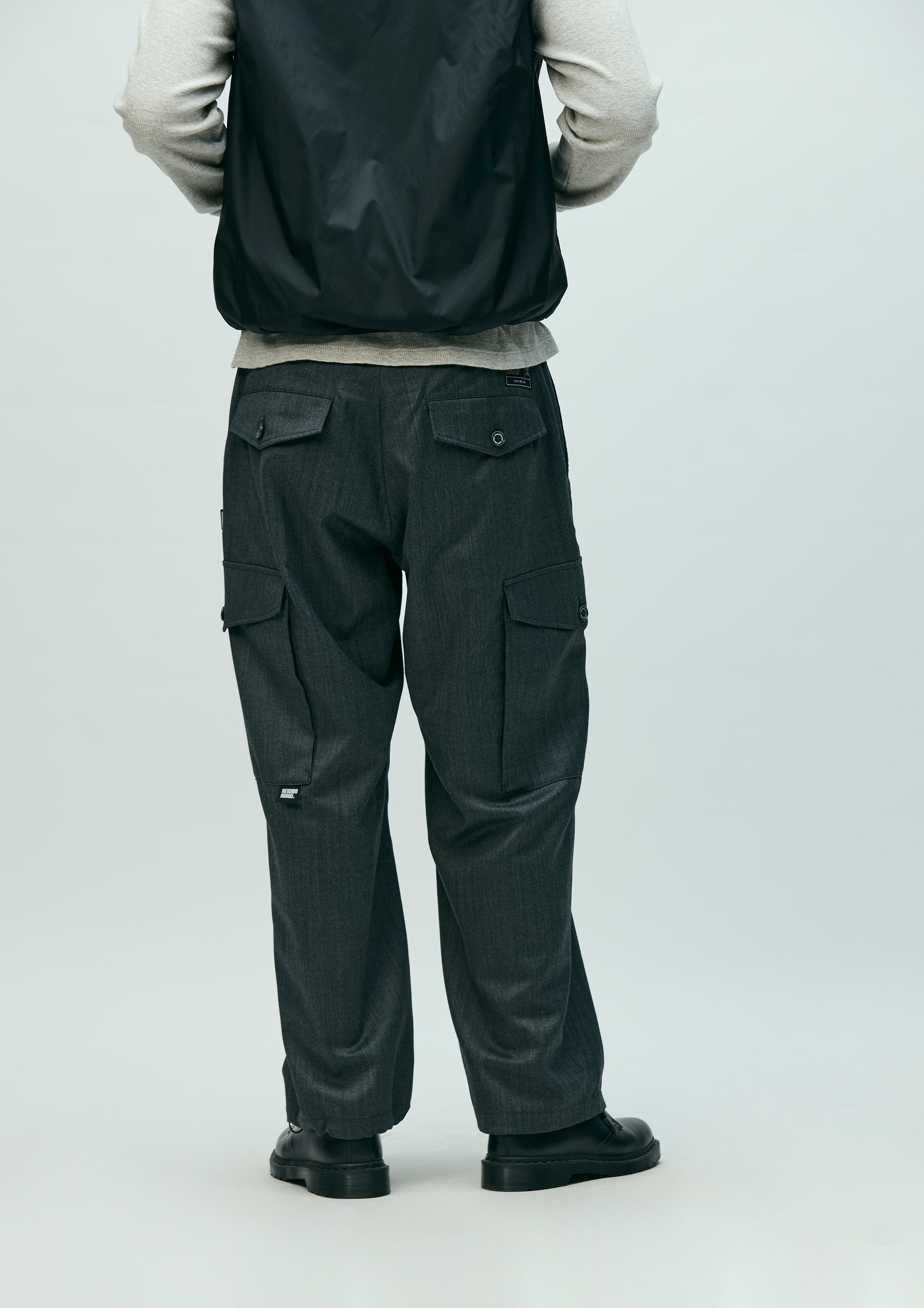 PATTERNED WIDE CARGO PANTS