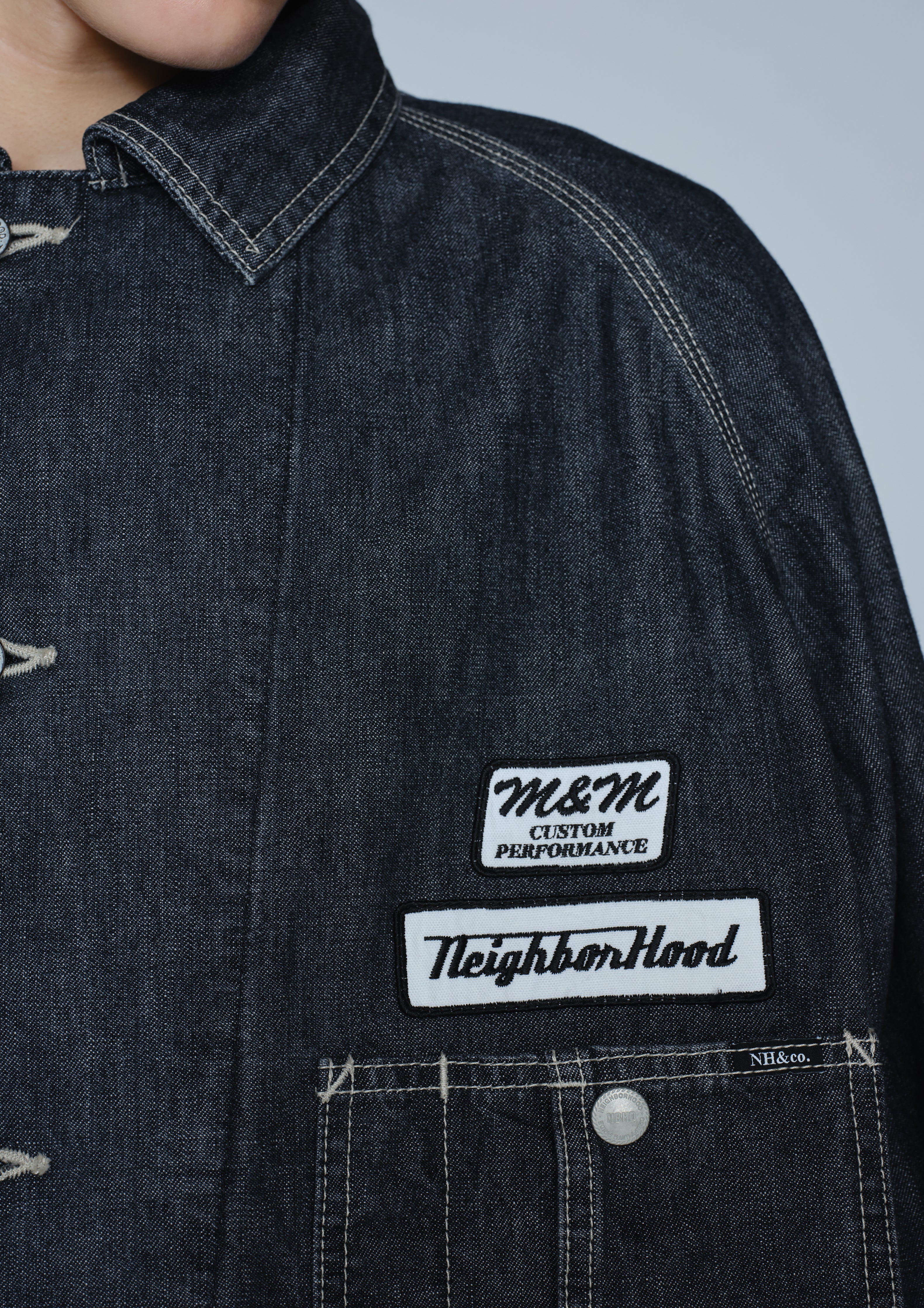 NH X M&M . WASHED DENIM COVERALL JACKET