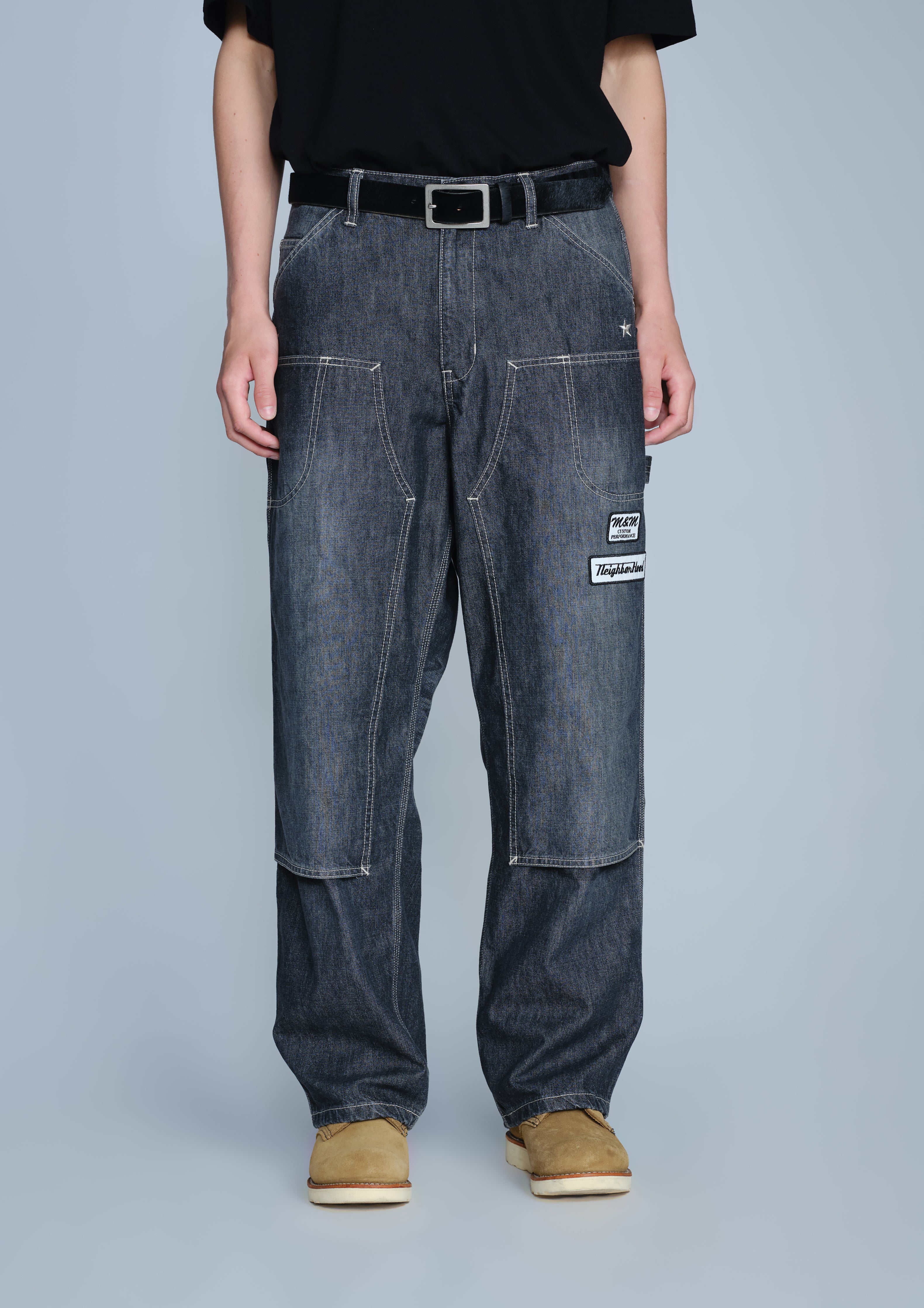 NH X M&M . WASHED DENIM PAINTER PANTS