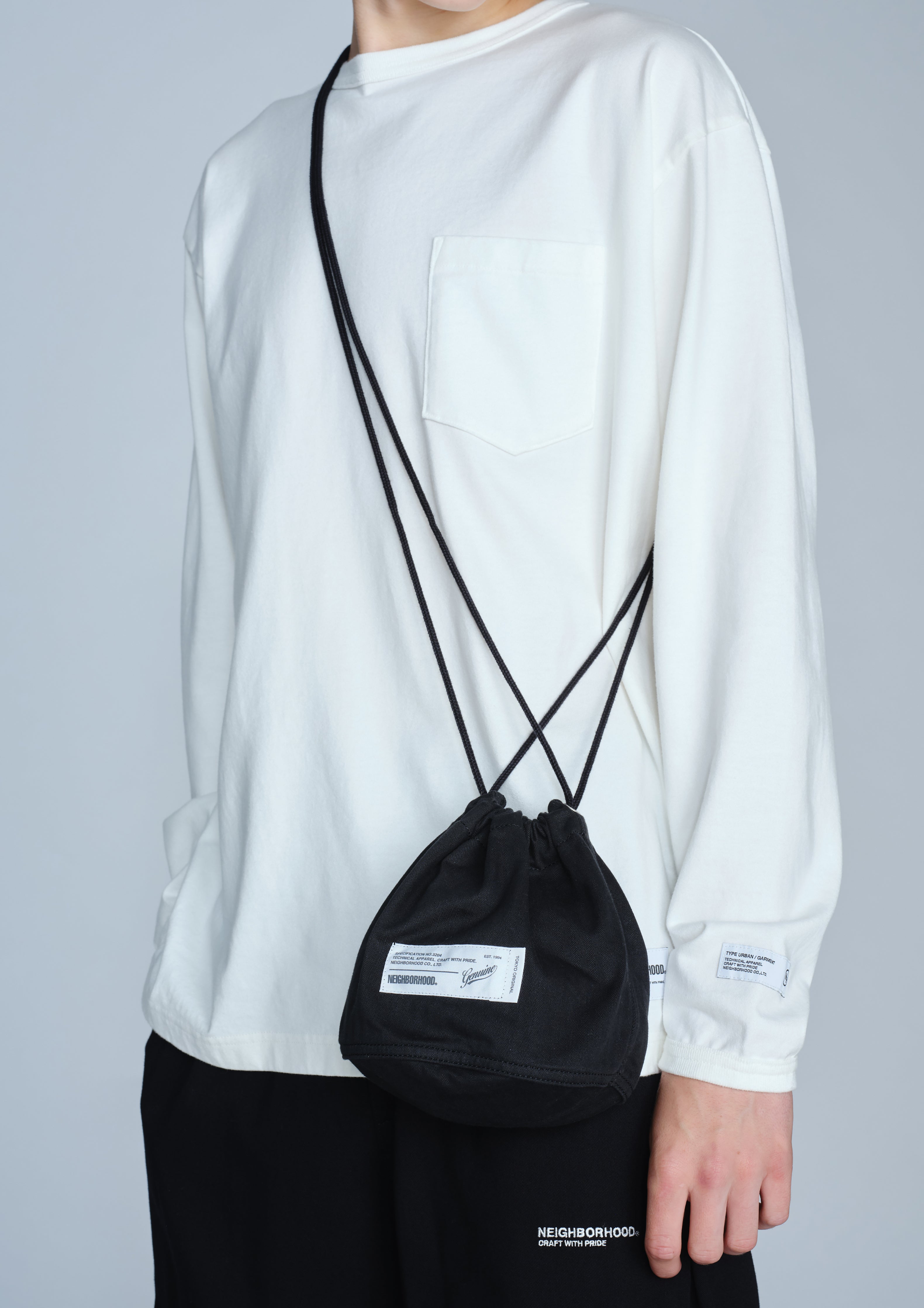 neighborhood 巾着バッグ HBT DRAWSTRING BAG