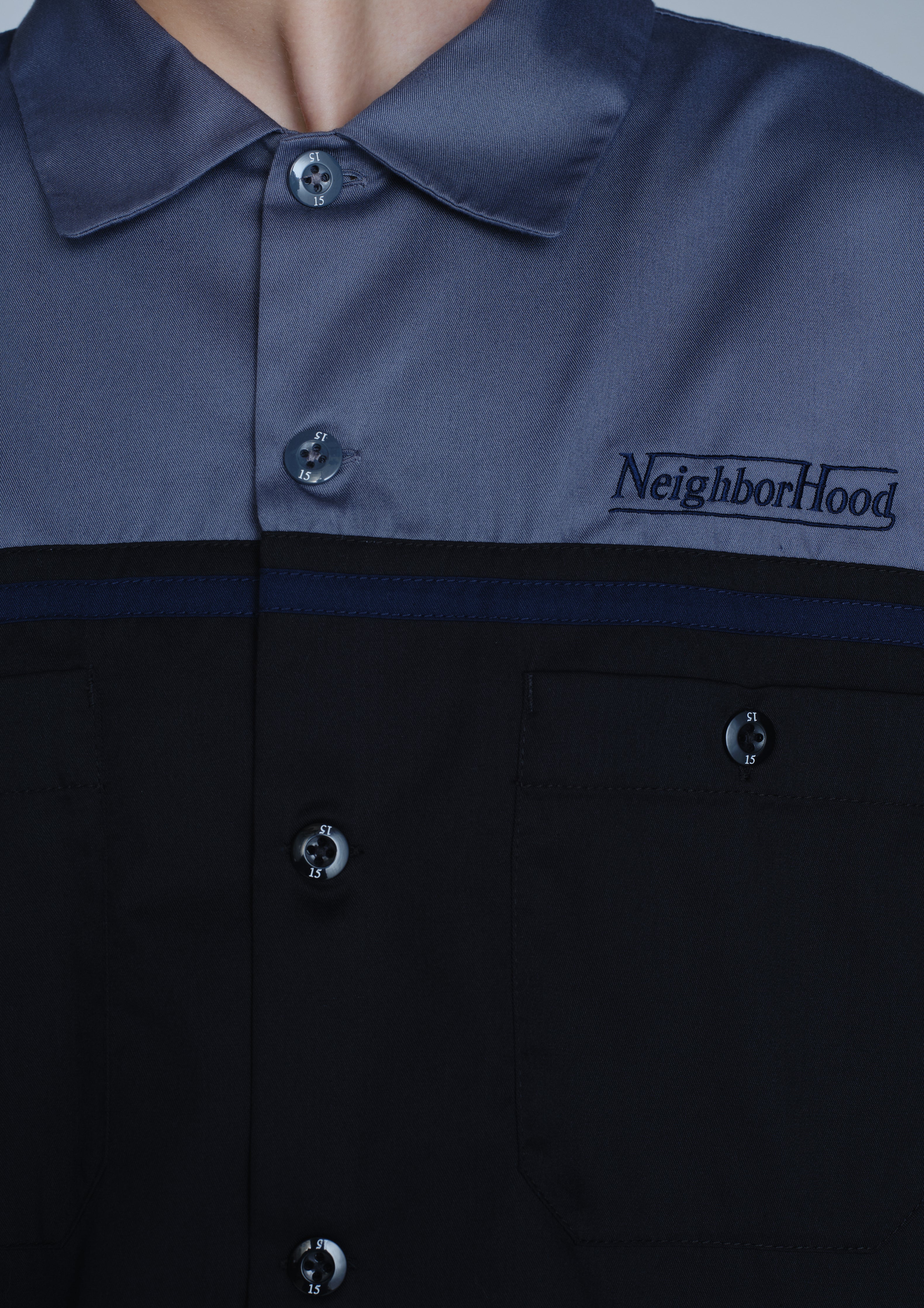 BICOLOR WORK SHIRT LS