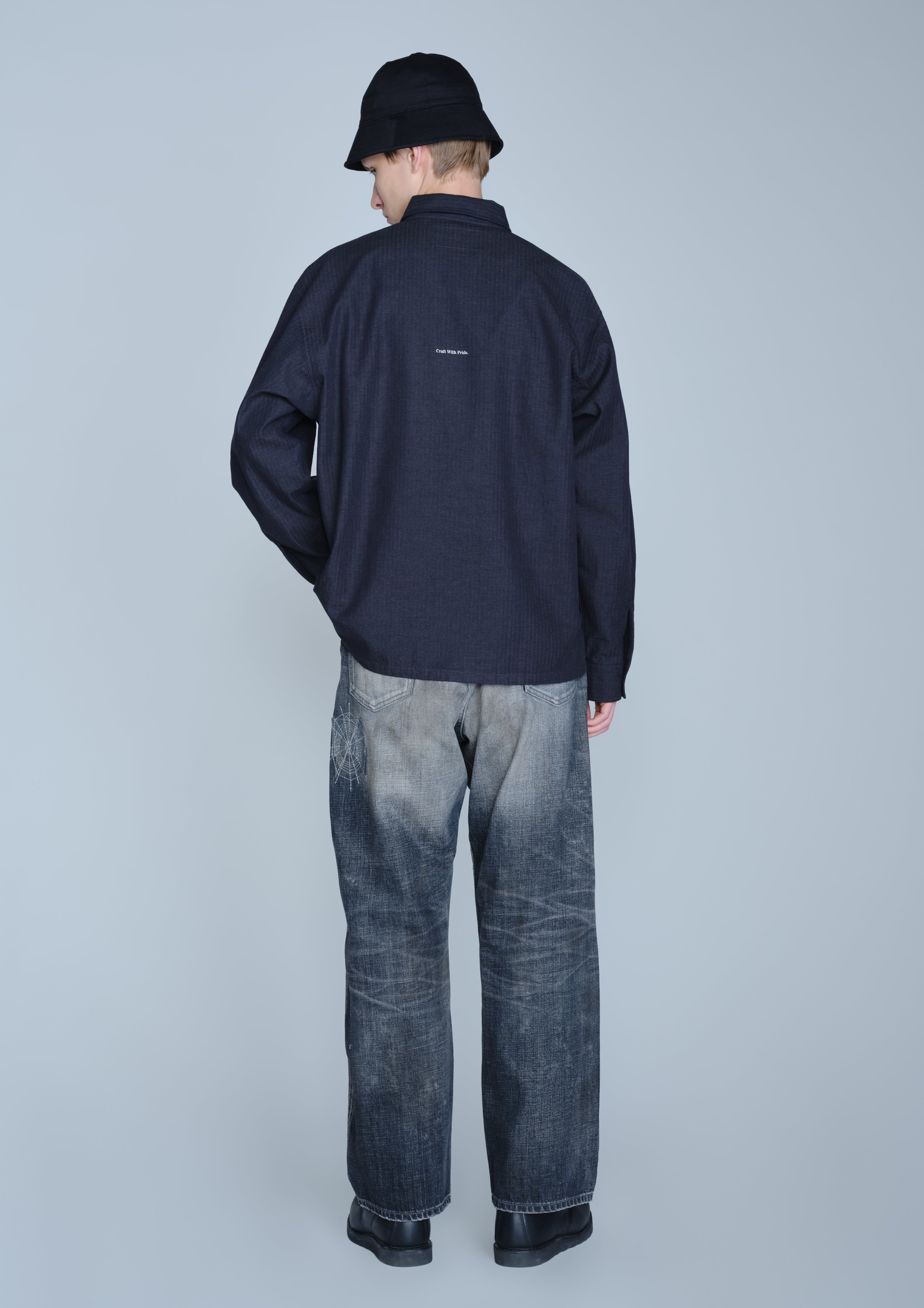 HALF ZIP WORK SHIRT LS