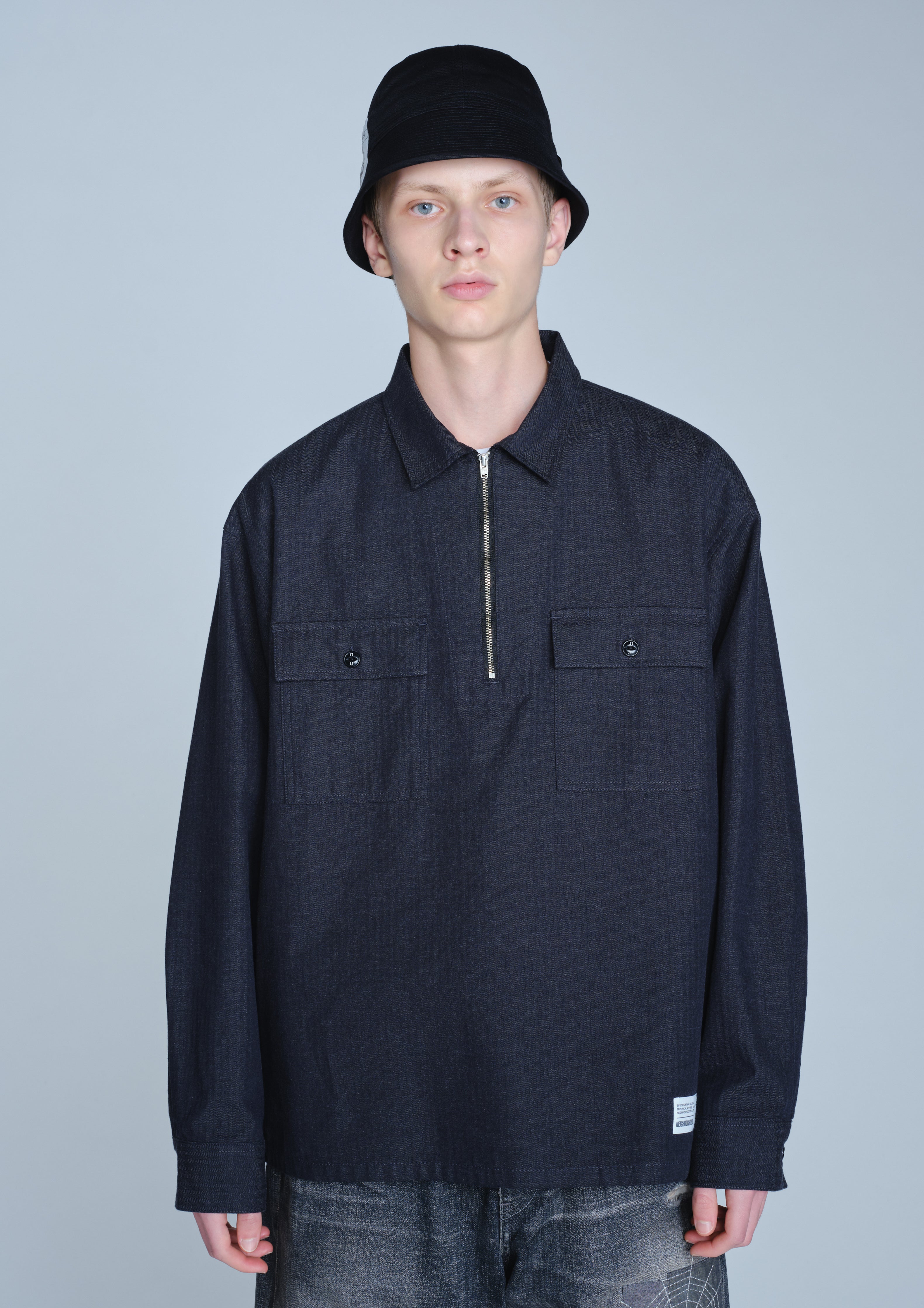 NYSHOP@セール中 HALF ZIP WORK SHIRT LS
