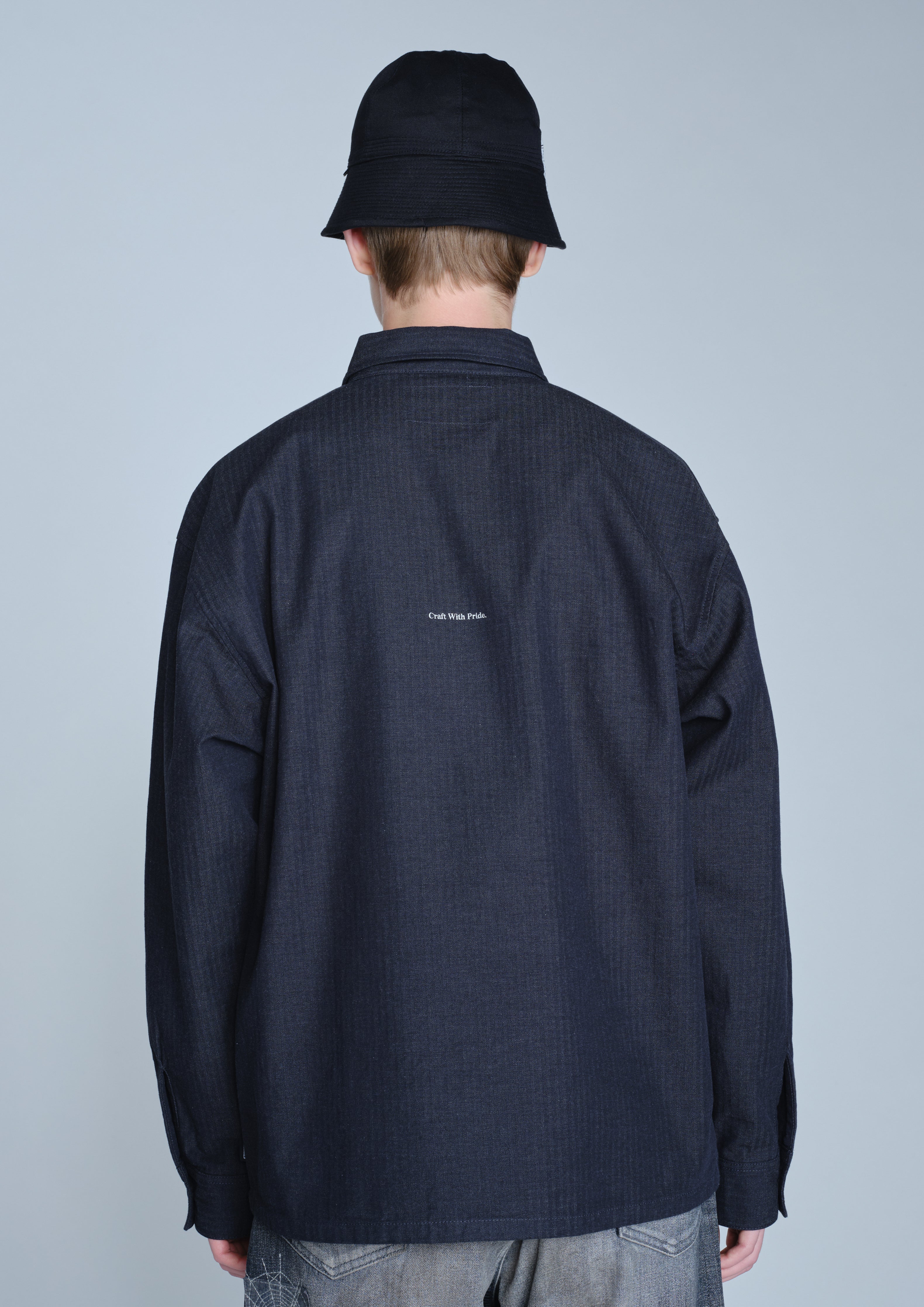 HALF ZIP WORK SHIRT LS