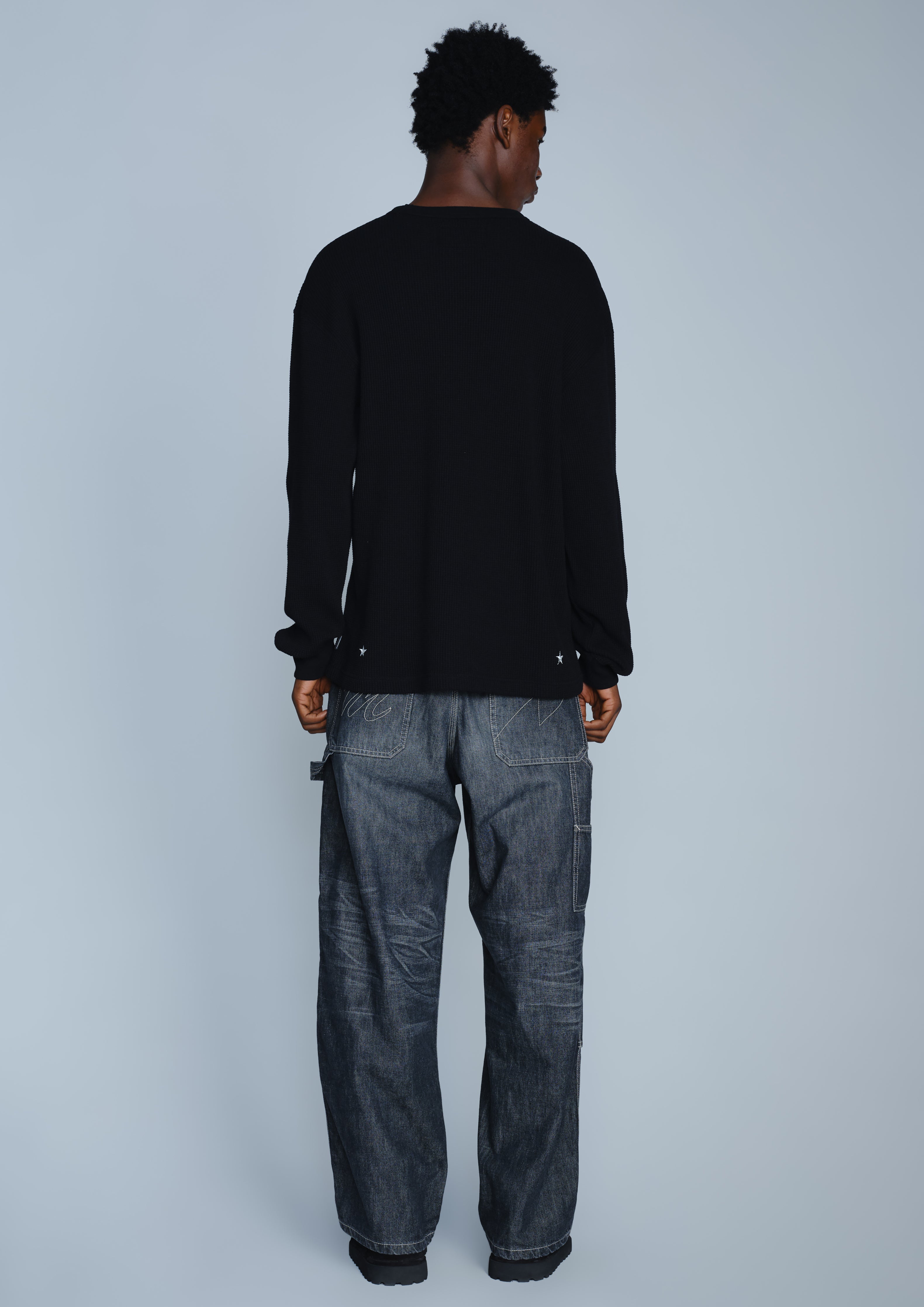 NH X M&M . WAFFLE FABRIC CREWNECK LS