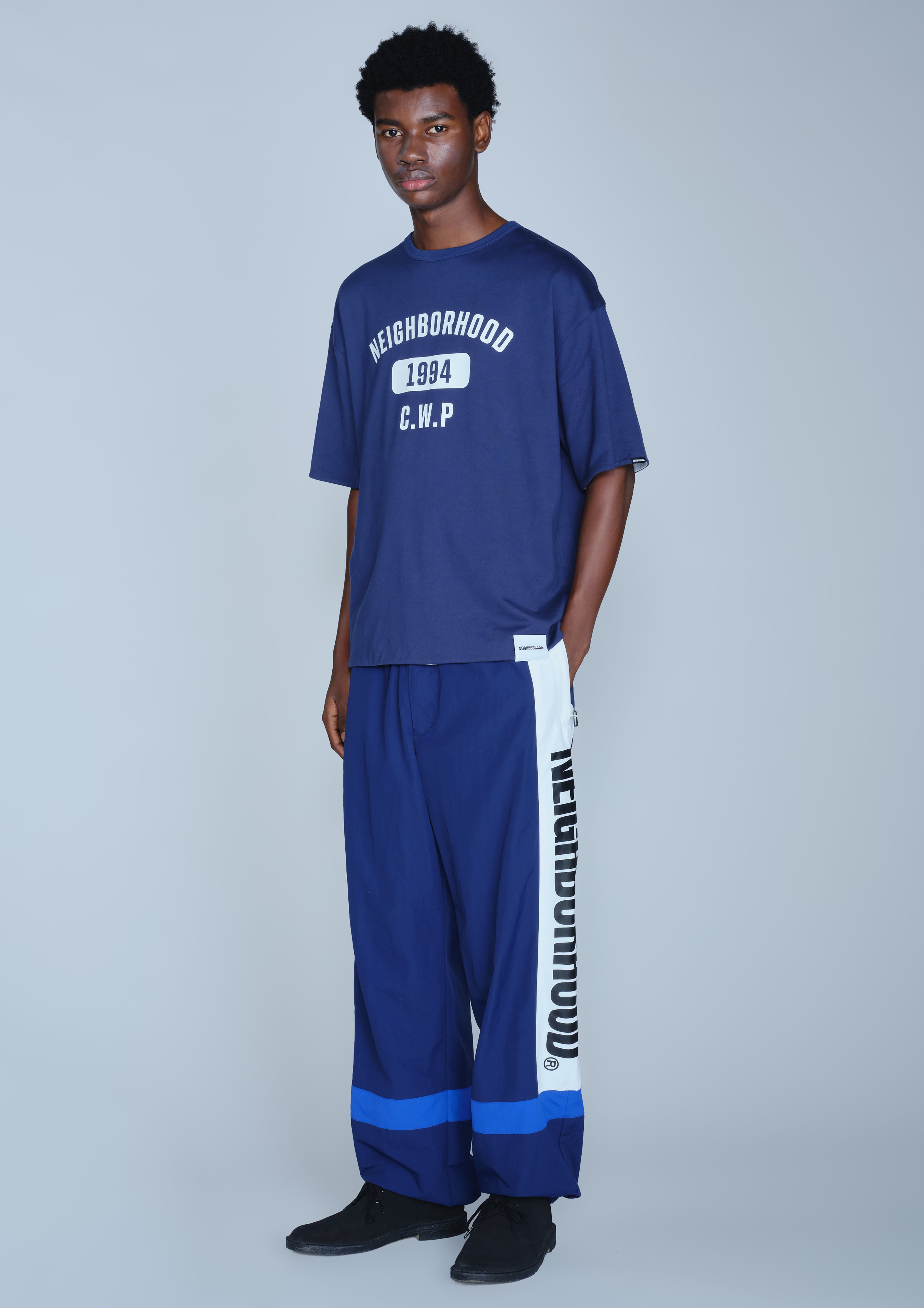 シ*0様 新品未使用　NEIGHBORHOOD 長袖カットソー ブルー L REVERSIBLE CREWNECK SS