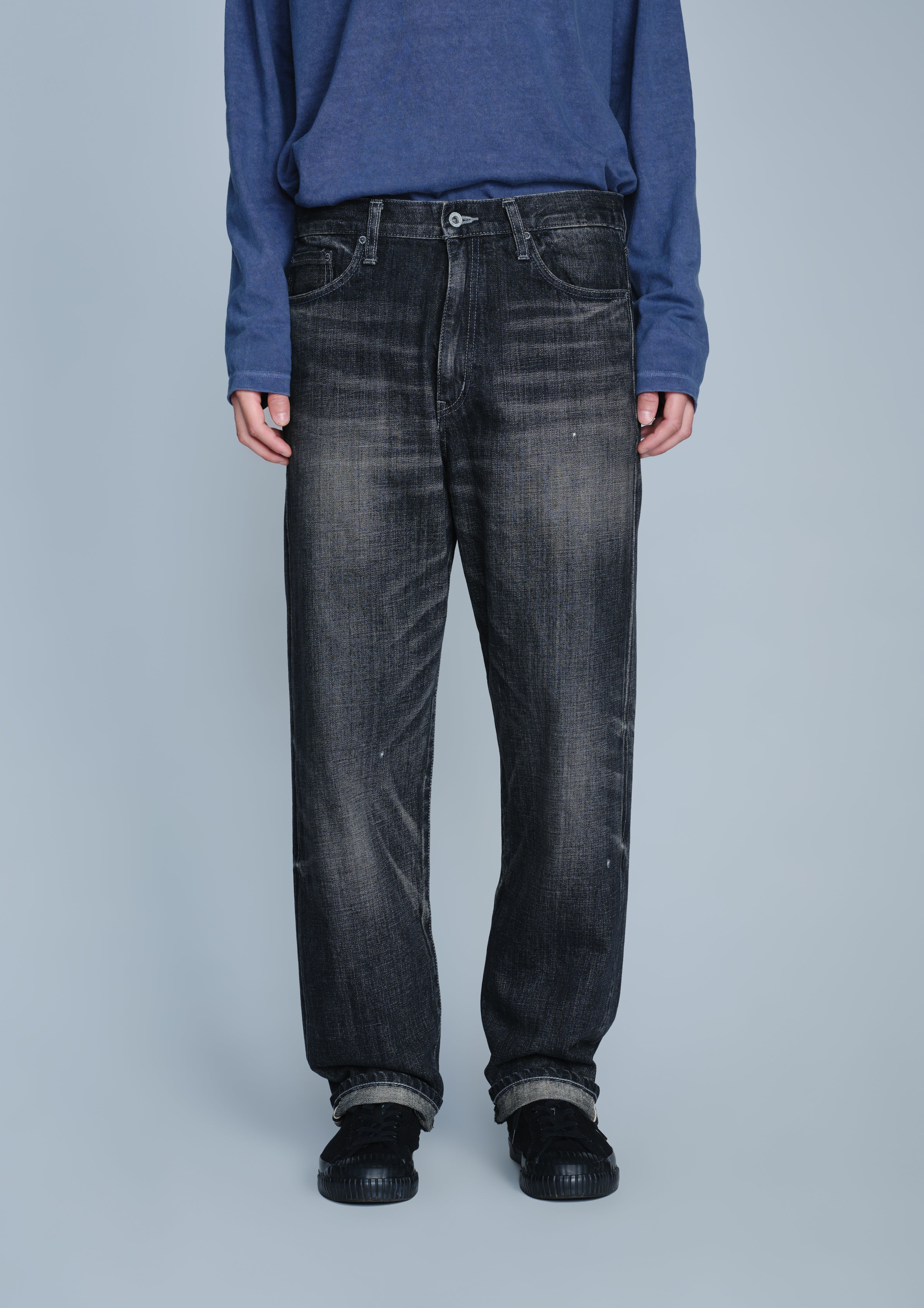 WASHED DENIM DP BASIC PANTS