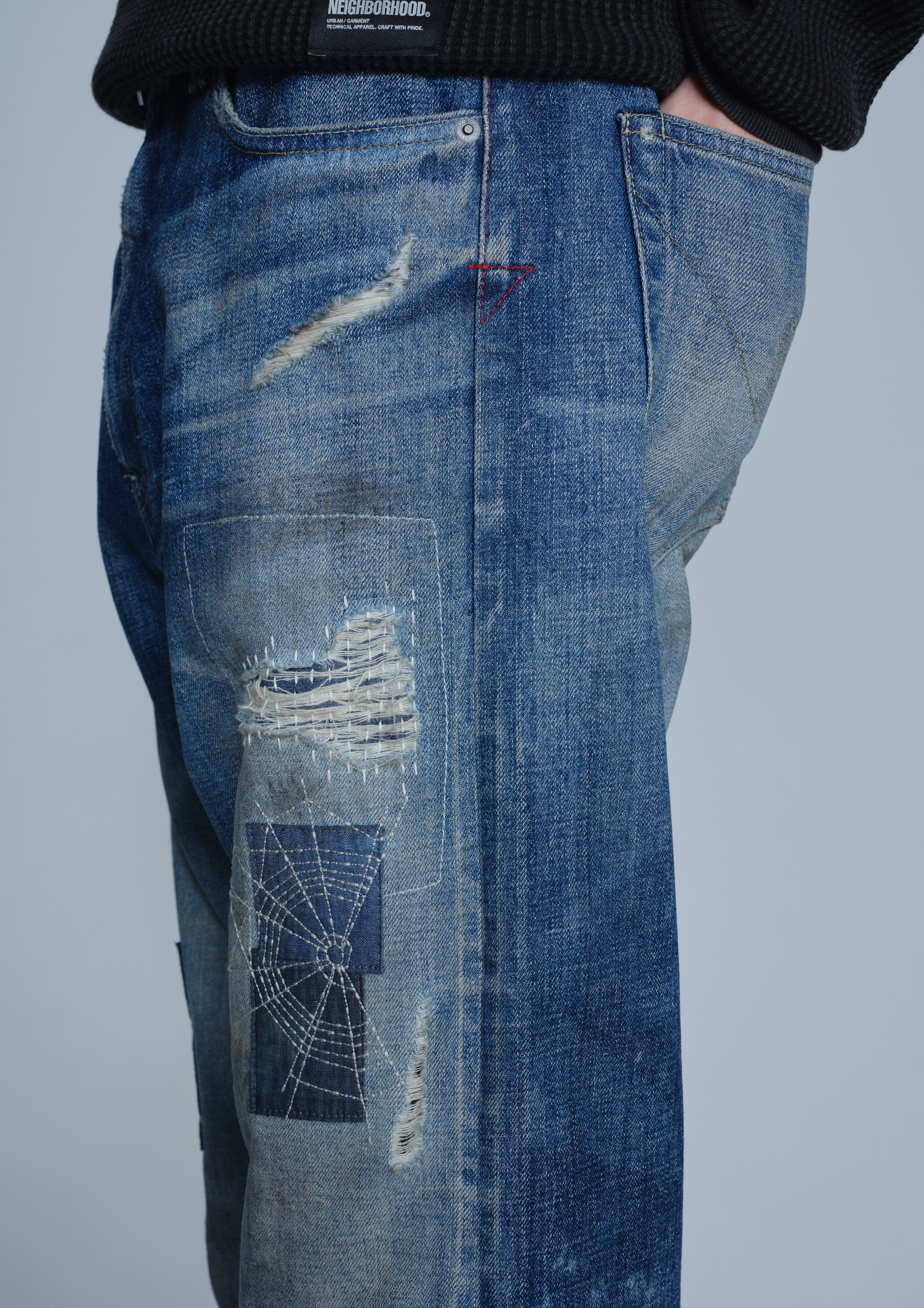 SAVAGE DENIM DP MID PANTS