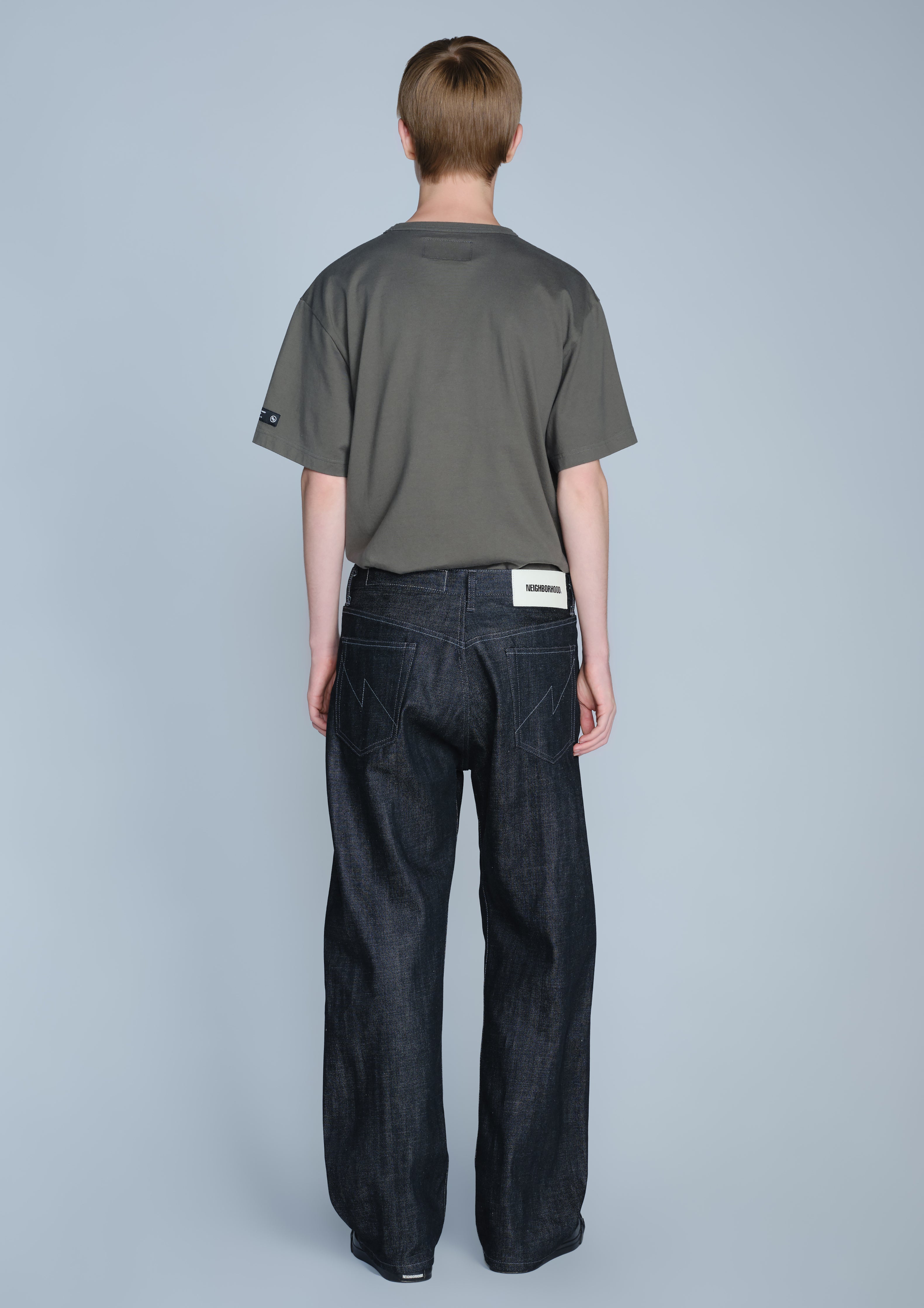 RIGID DENIM FULL CUT PANTS