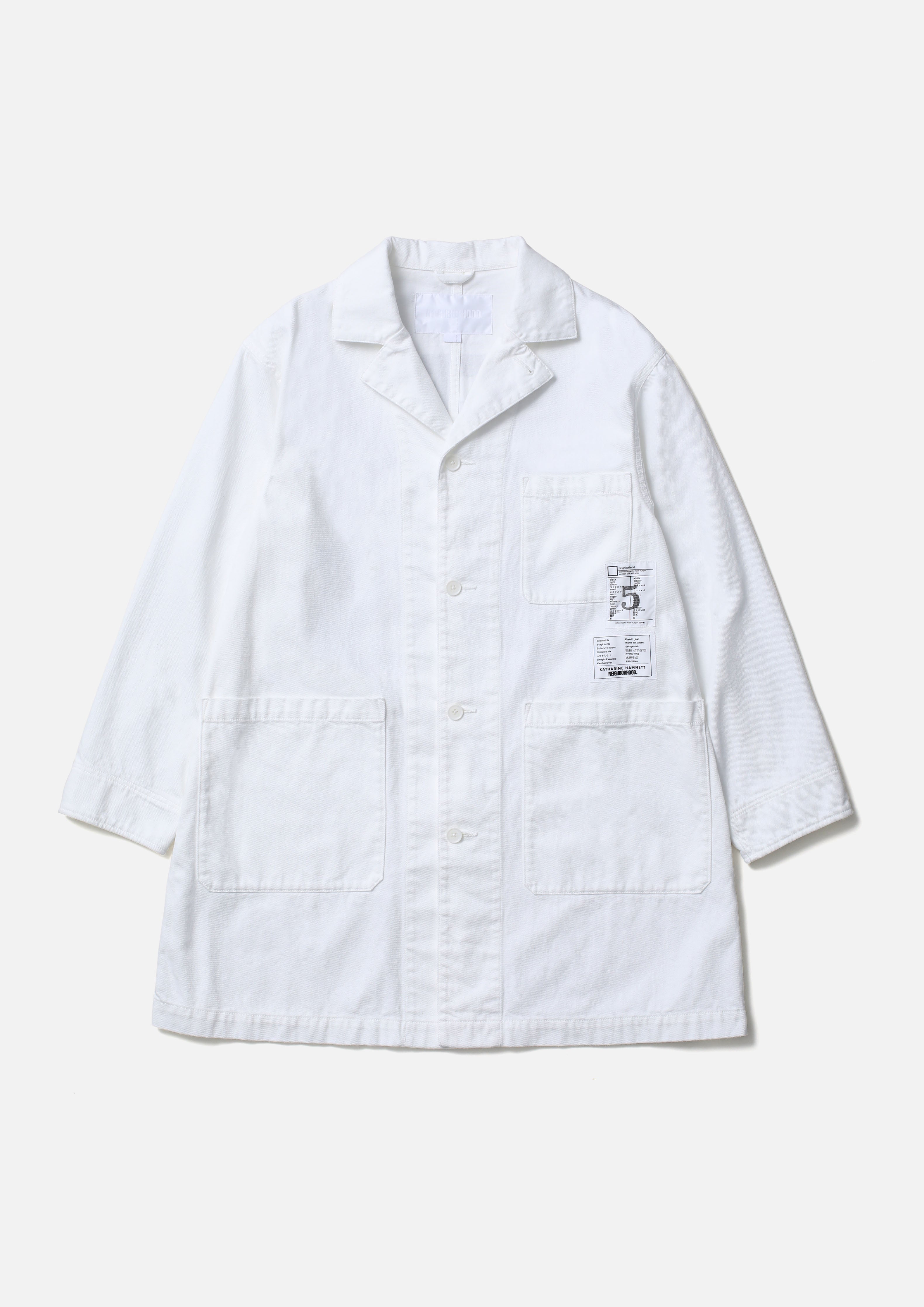 【美品】NEIGHBORHOOD BW . SHOP COAT ホワイト M NEIGHBORHOOD - NEIGHBORHOOD 24ss BW .SHOP COAT 新品 黒 Mの通販 by