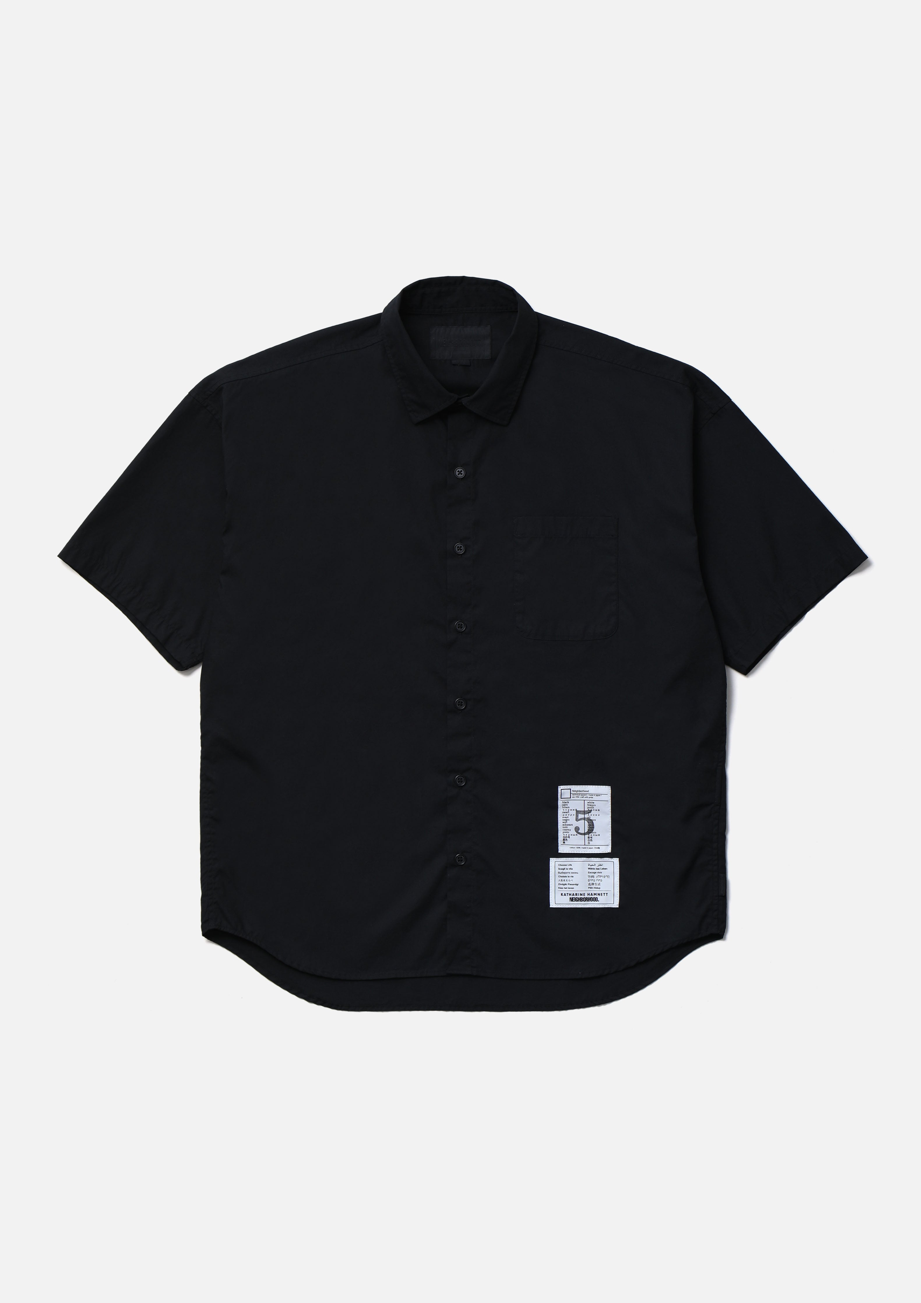 BASERANGE HUMERO BODY Mサイズ NH X KATHARINE HAMNETT . BW . OVER SHIRT SS