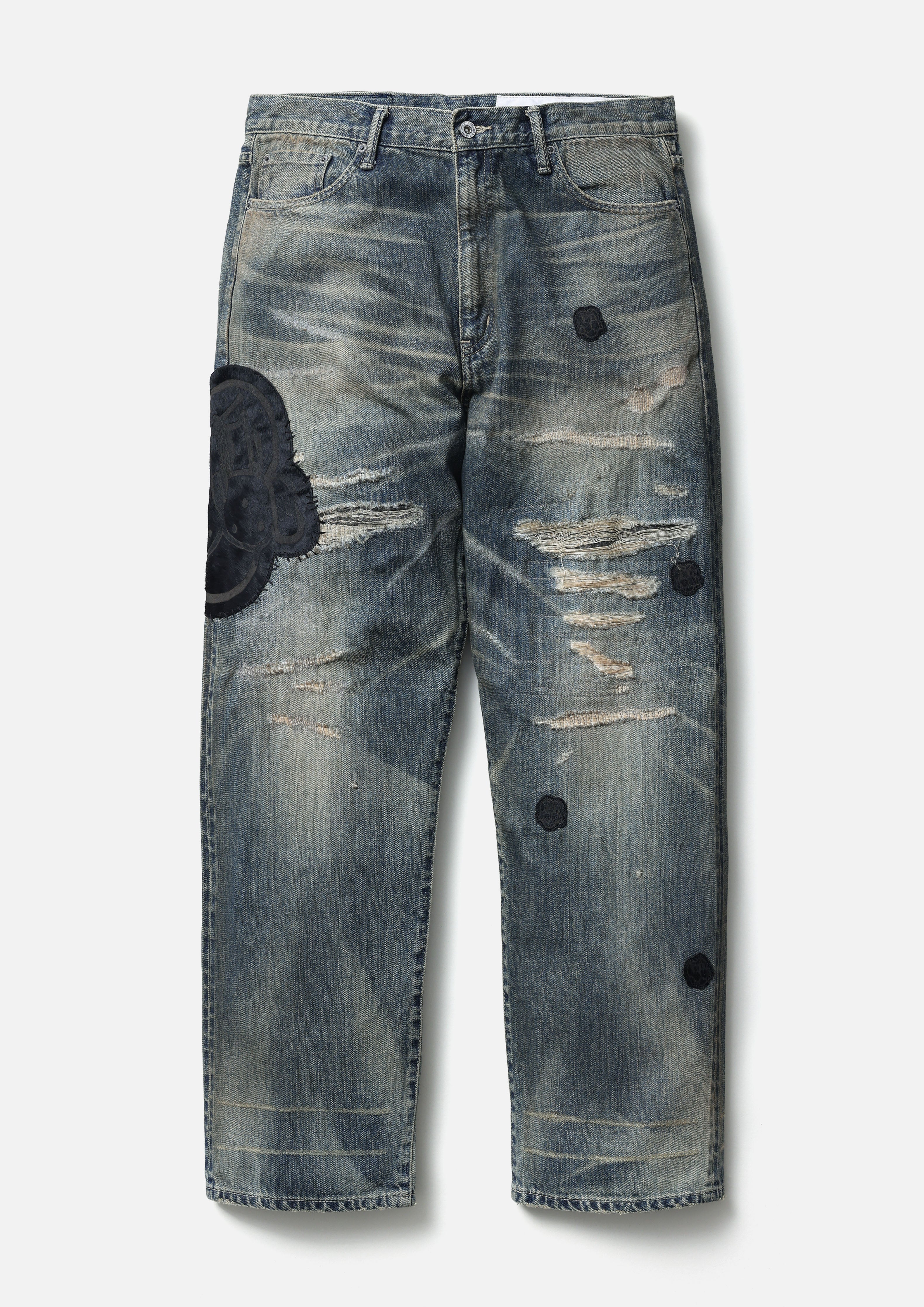 NH X CHITO . SAVAGE DENIM DP BASIC PANTS
