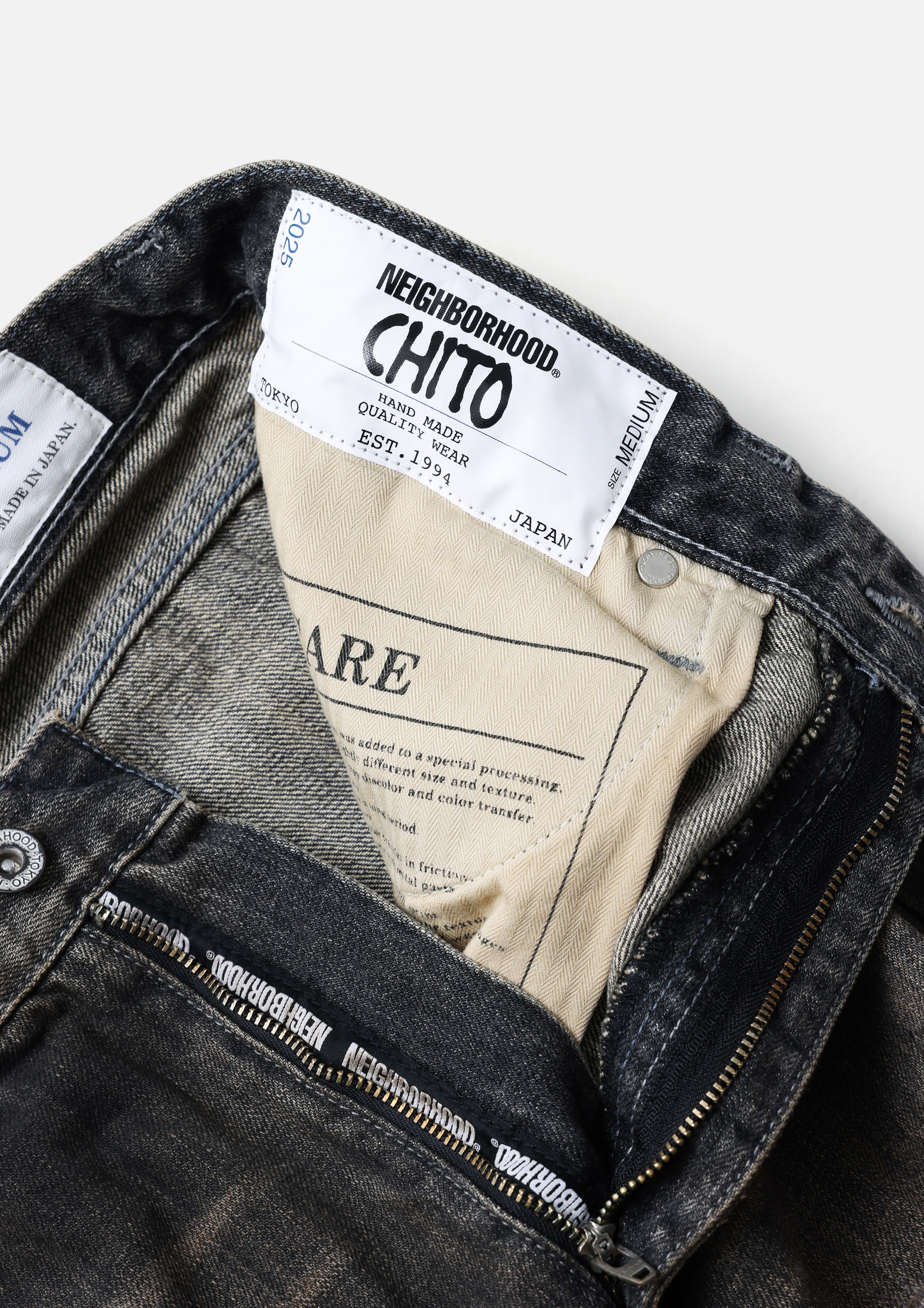 NH X CHITO . SAVAGE DENIM DP BASIC PANTS
