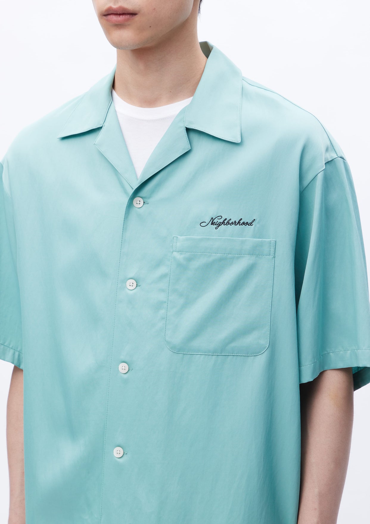 SOLID-COLOR HAWAIIAN SHIRT SS